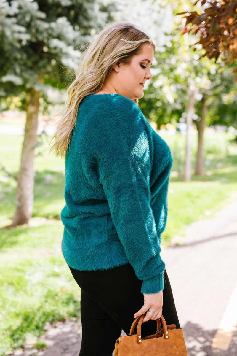 Got It Made Angora Sweater In Jade