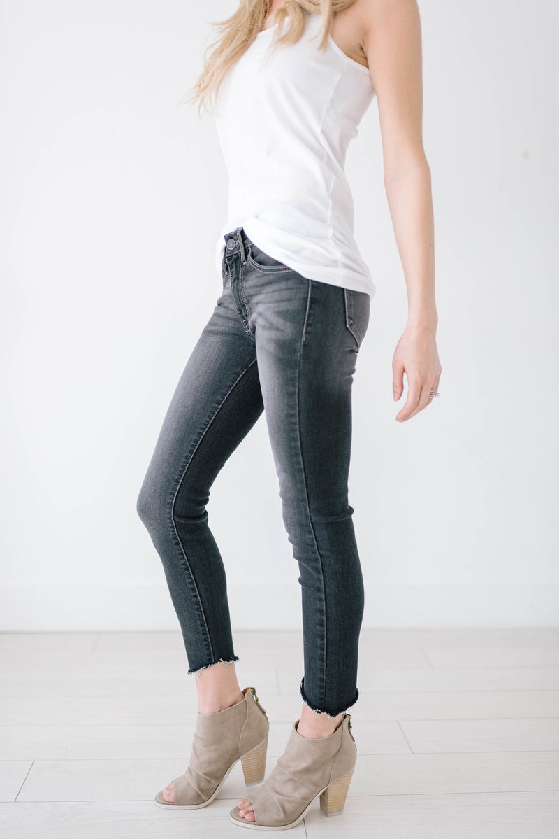 Gray Slanted Skinnies