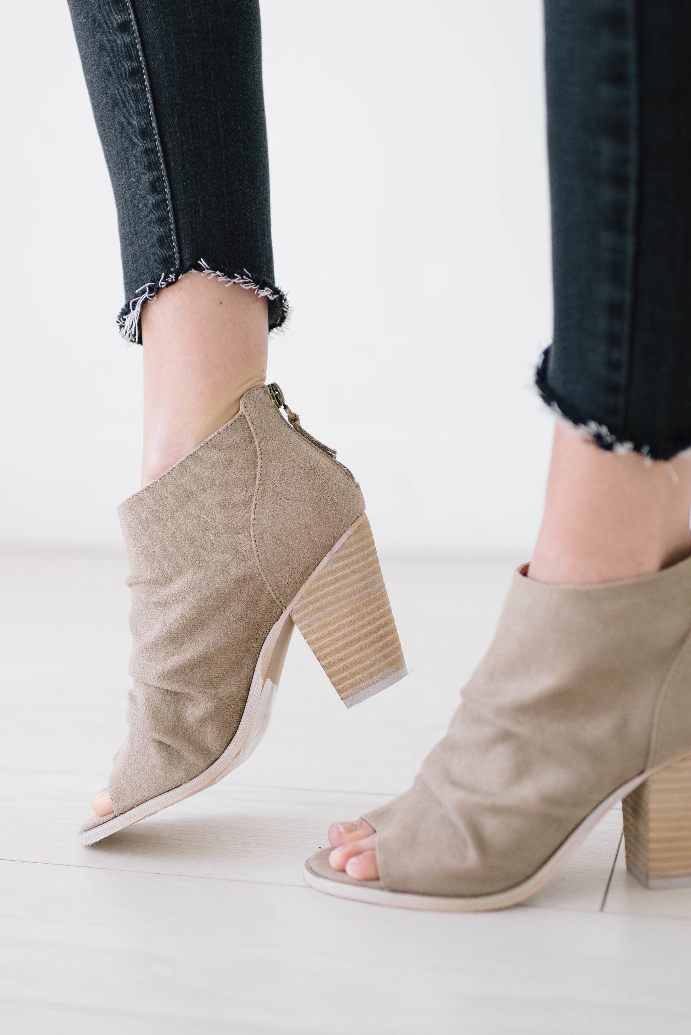 Gray Slanted Skinnies