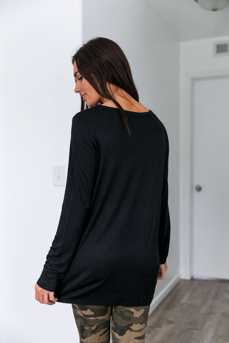 Heart's Delight Sequin Top In Black + Red