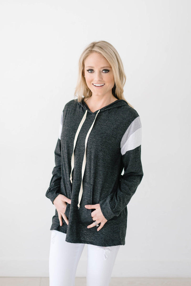 Heather Hoodie in Charcoal