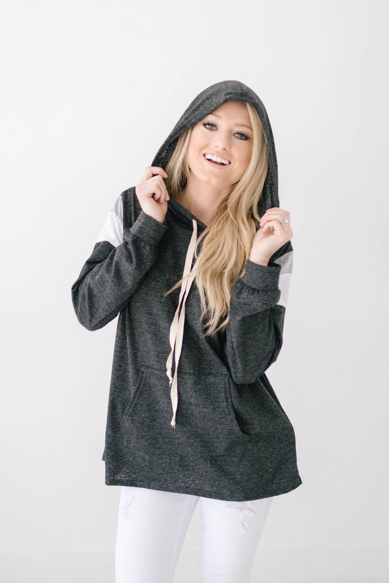 Heather Hoodie in Charcoal