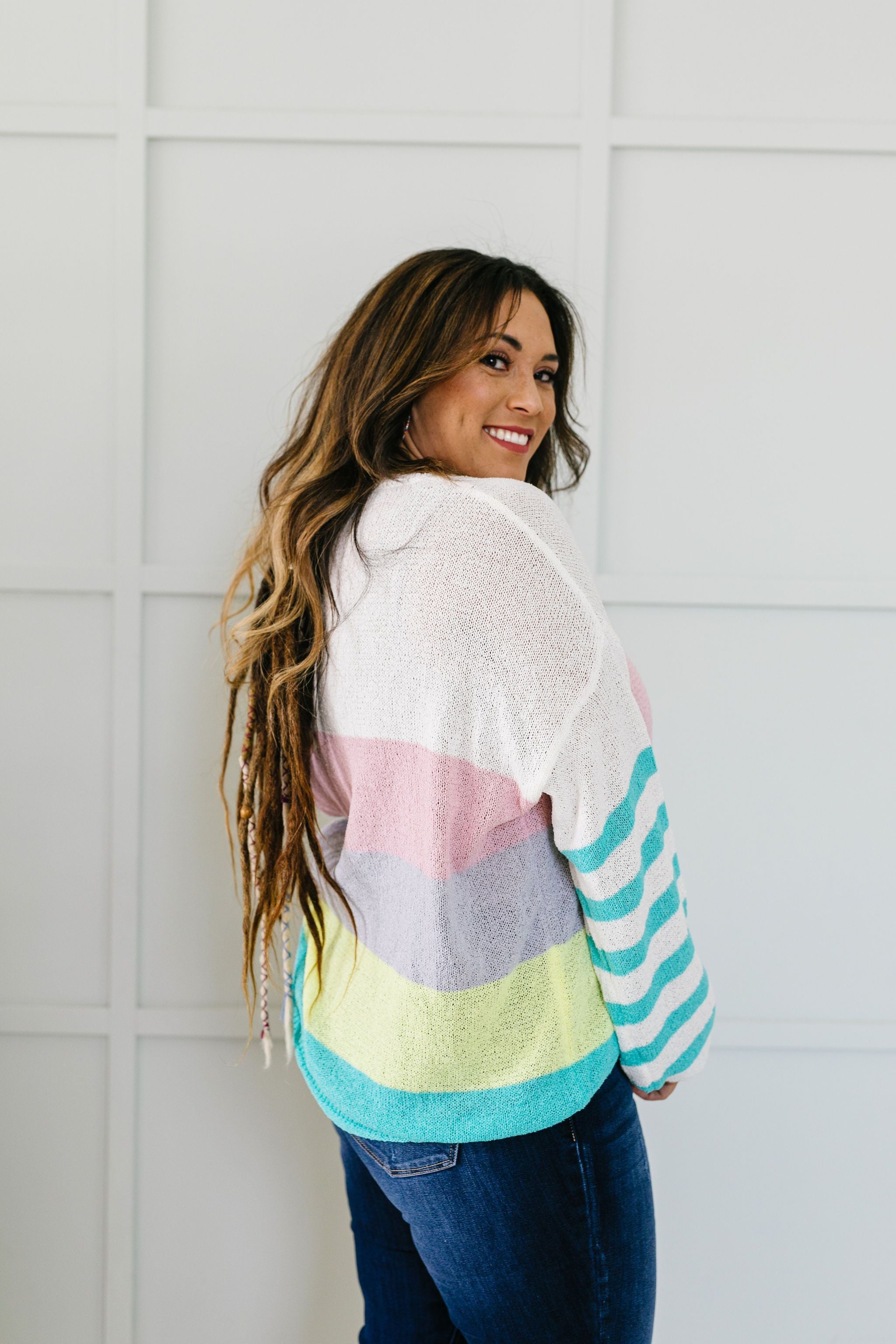 Here's To Sheer Striped Sweater