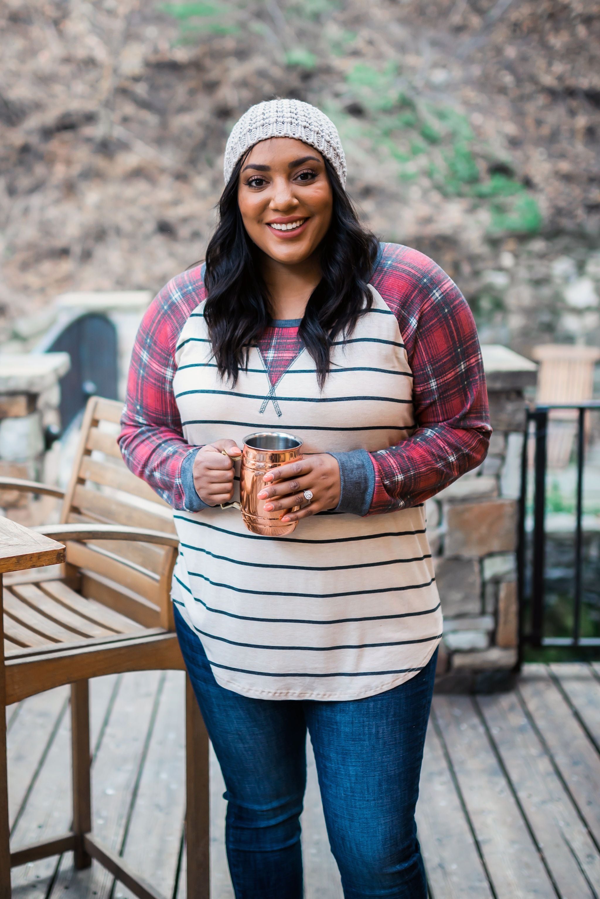 Home For The Holidays Raglan Top