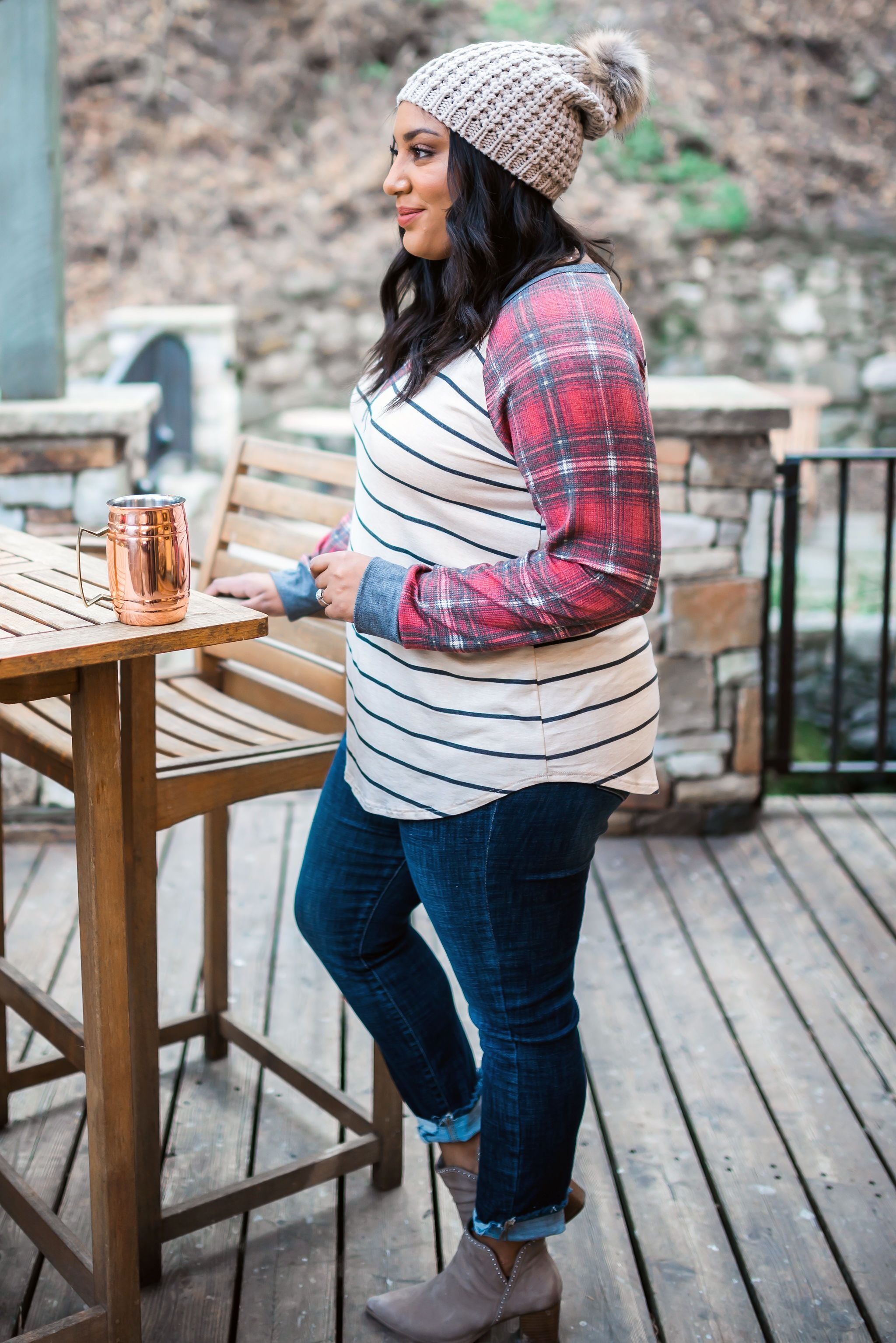 Home For The Holidays Raglan Top