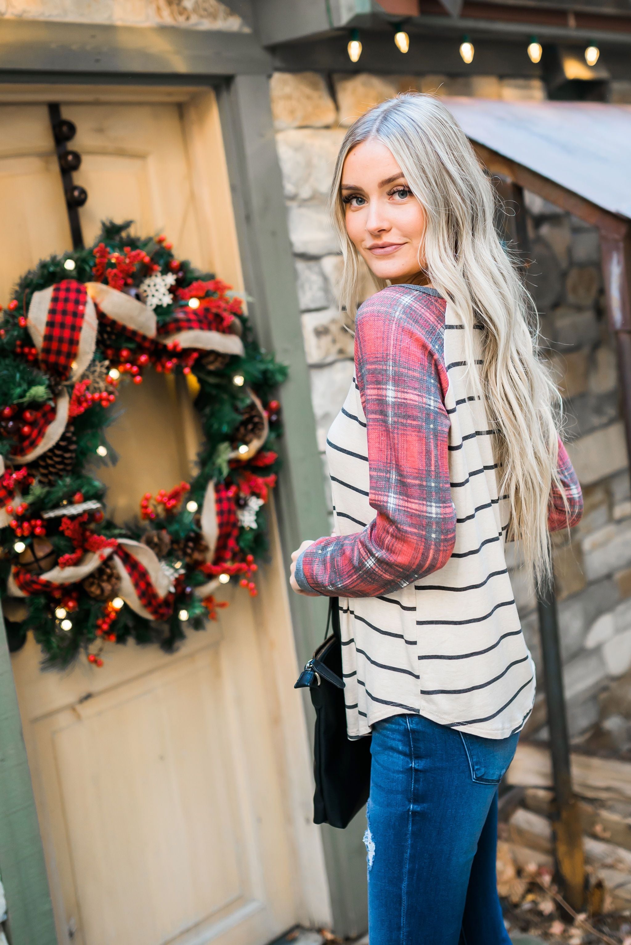 Home For The Holidays Raglan Top