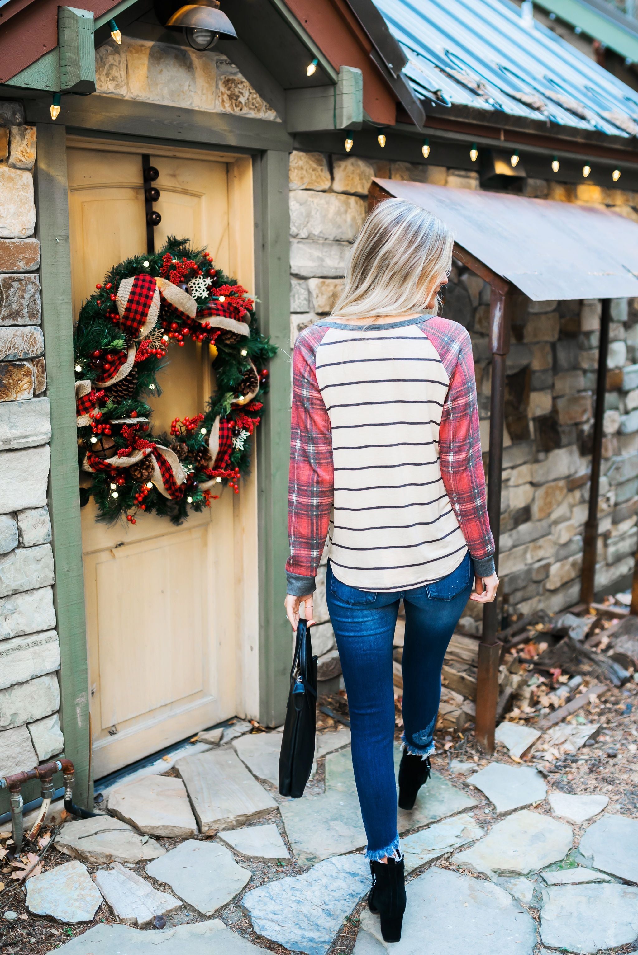 Home For The Holidays Raglan Top
