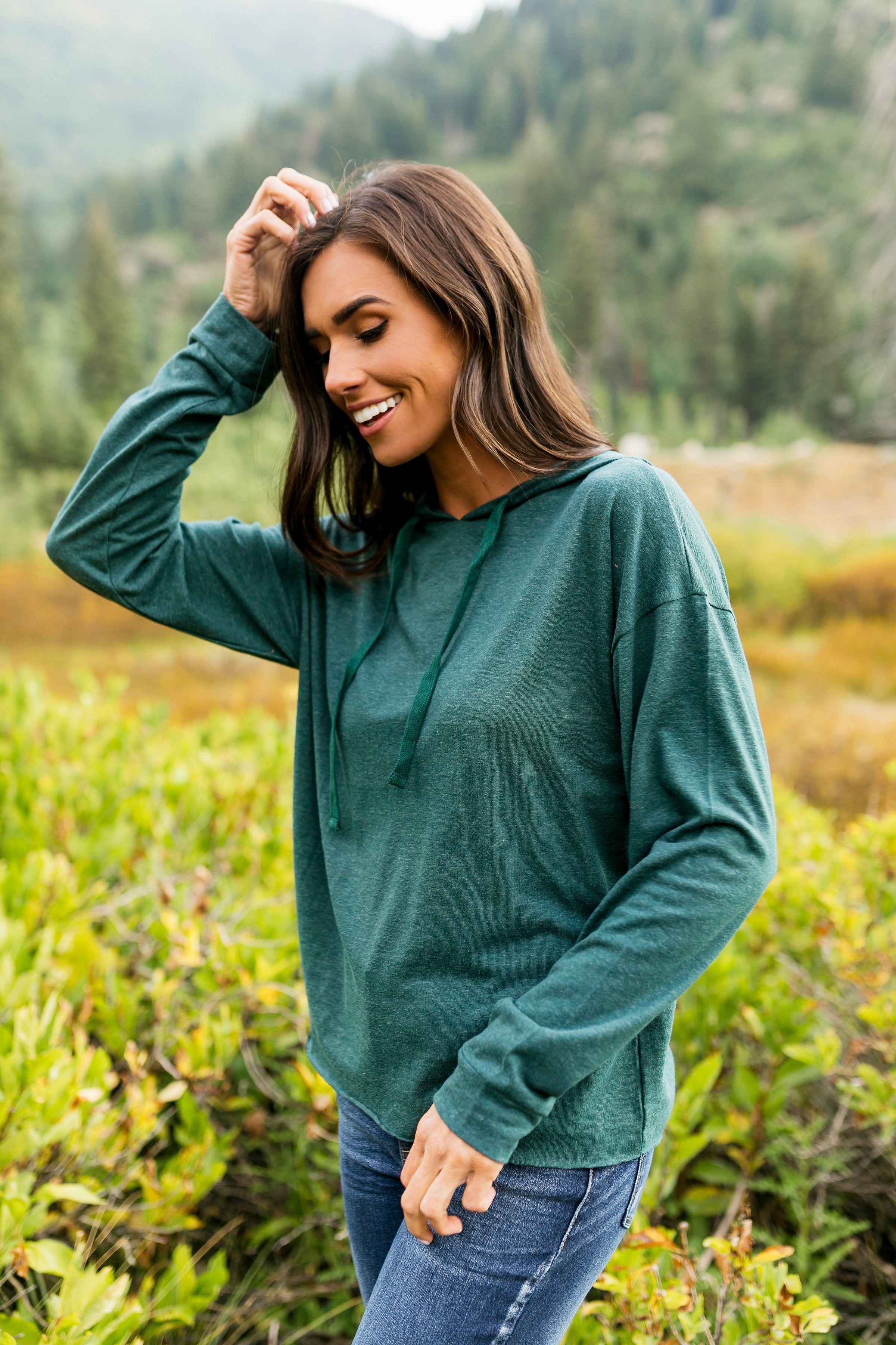 Huntress Hoodie in Forest Green
