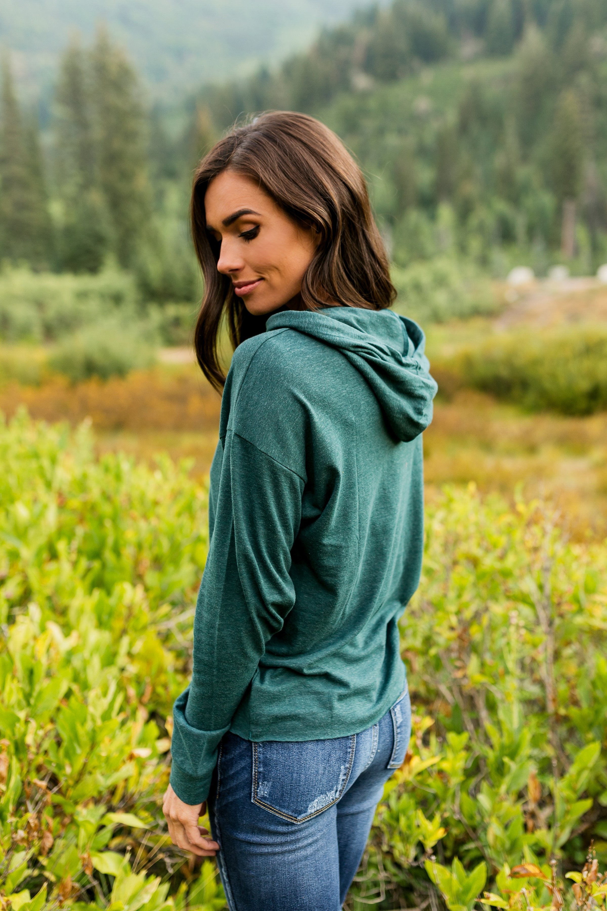 Huntress Hoodie in Forest Green