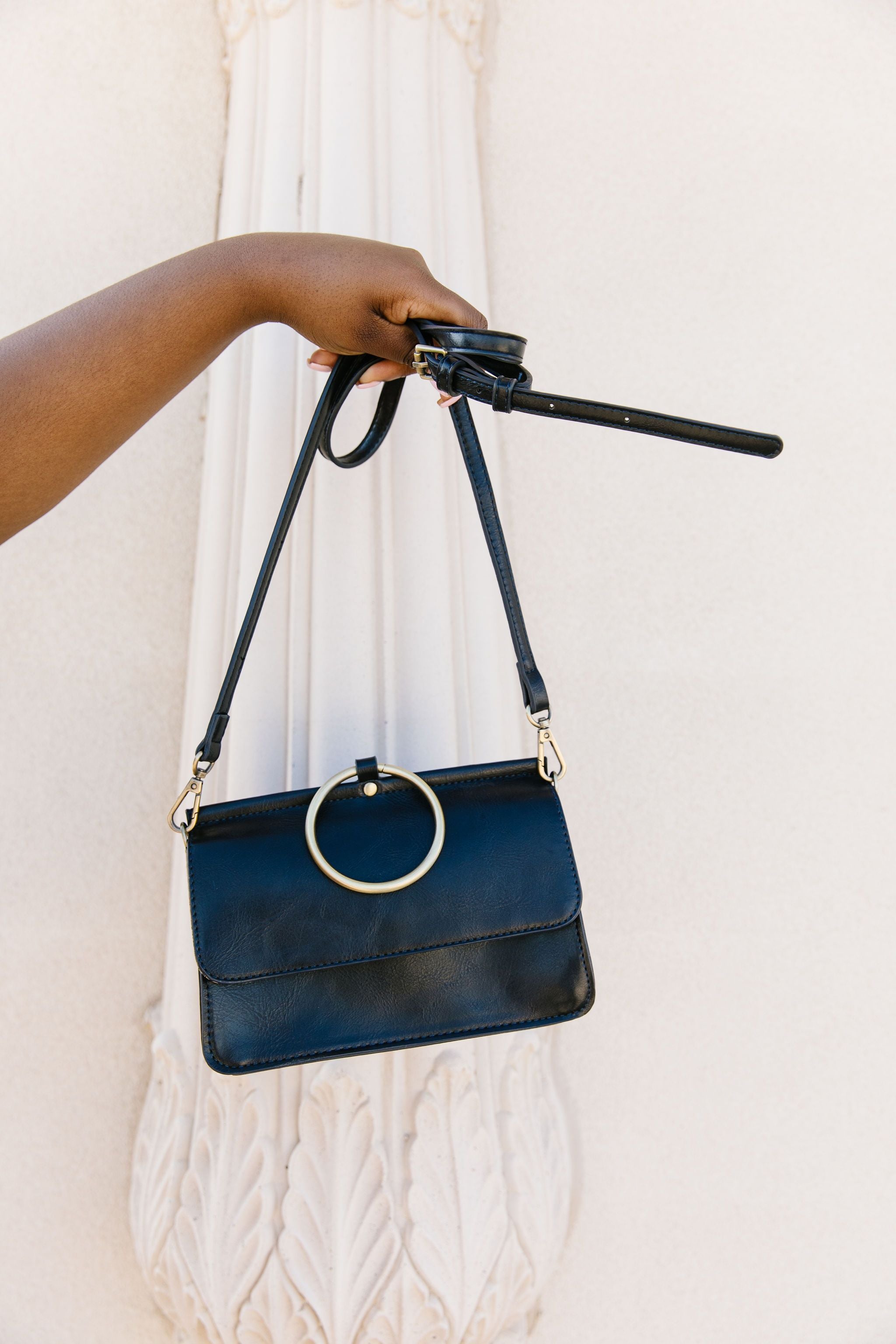 Inner Circle Clutch In Midnight Blue