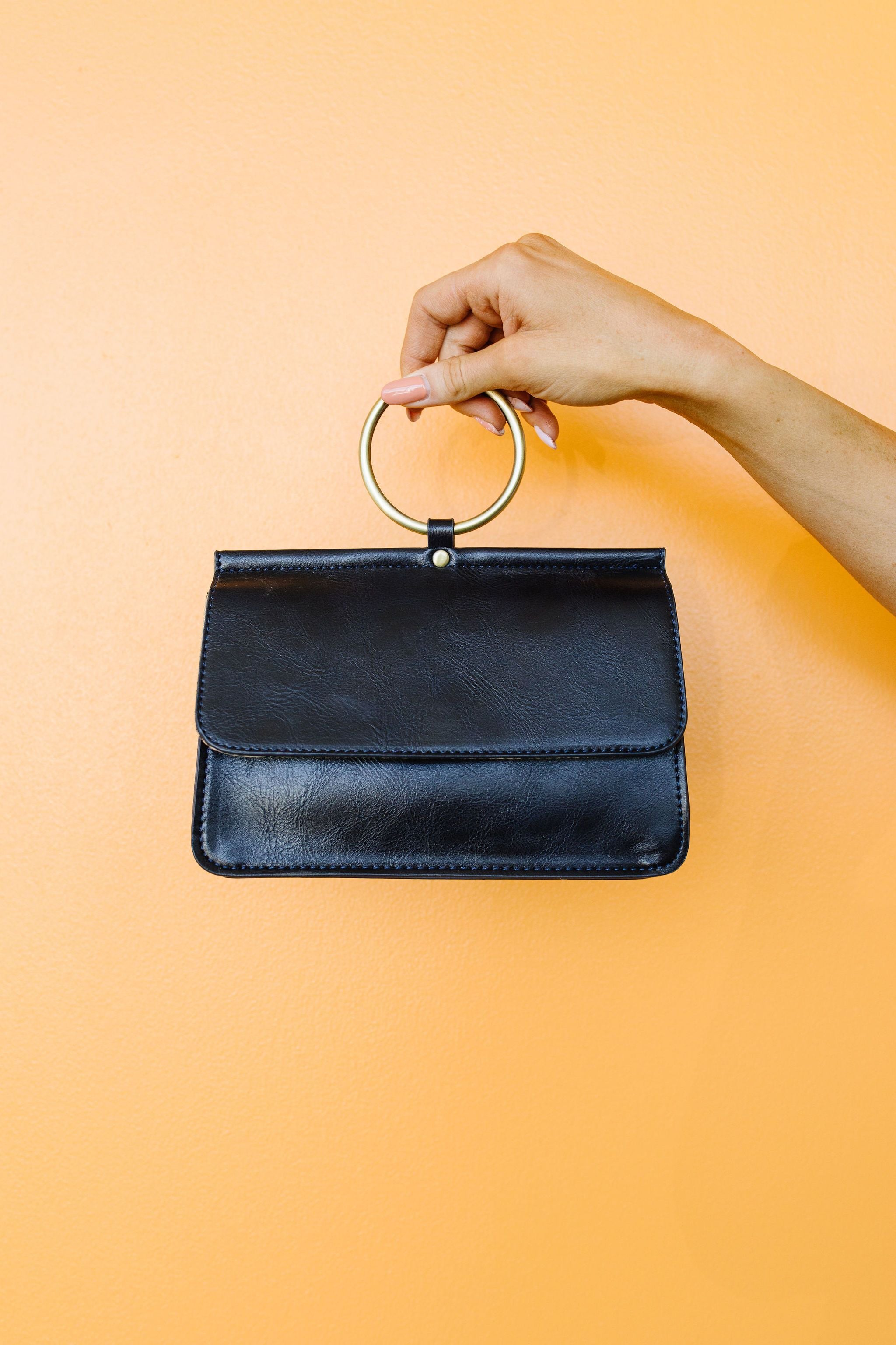 Inner Circle Clutch In Midnight Blue