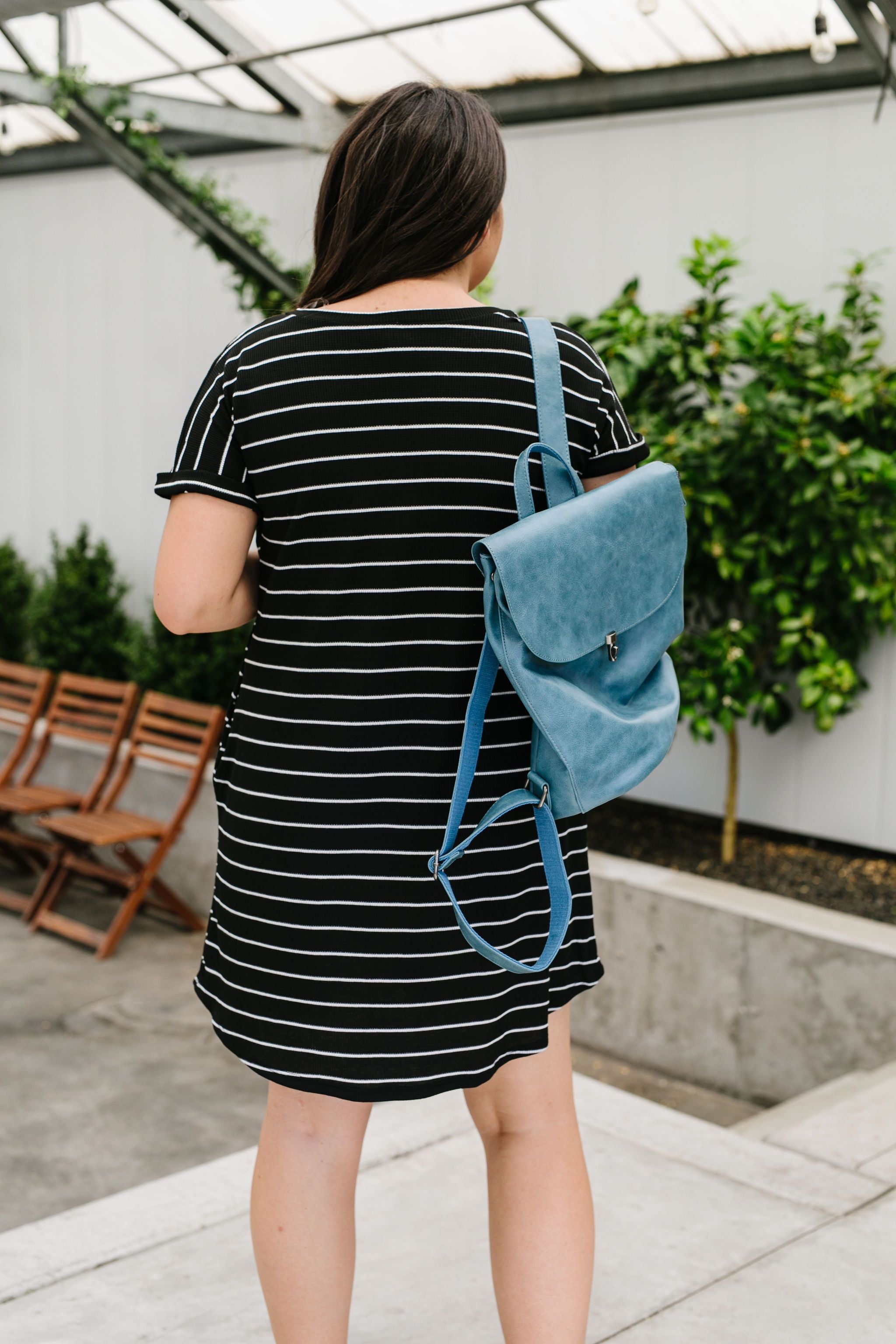 Just Skating By Striped T-Shirt Dress