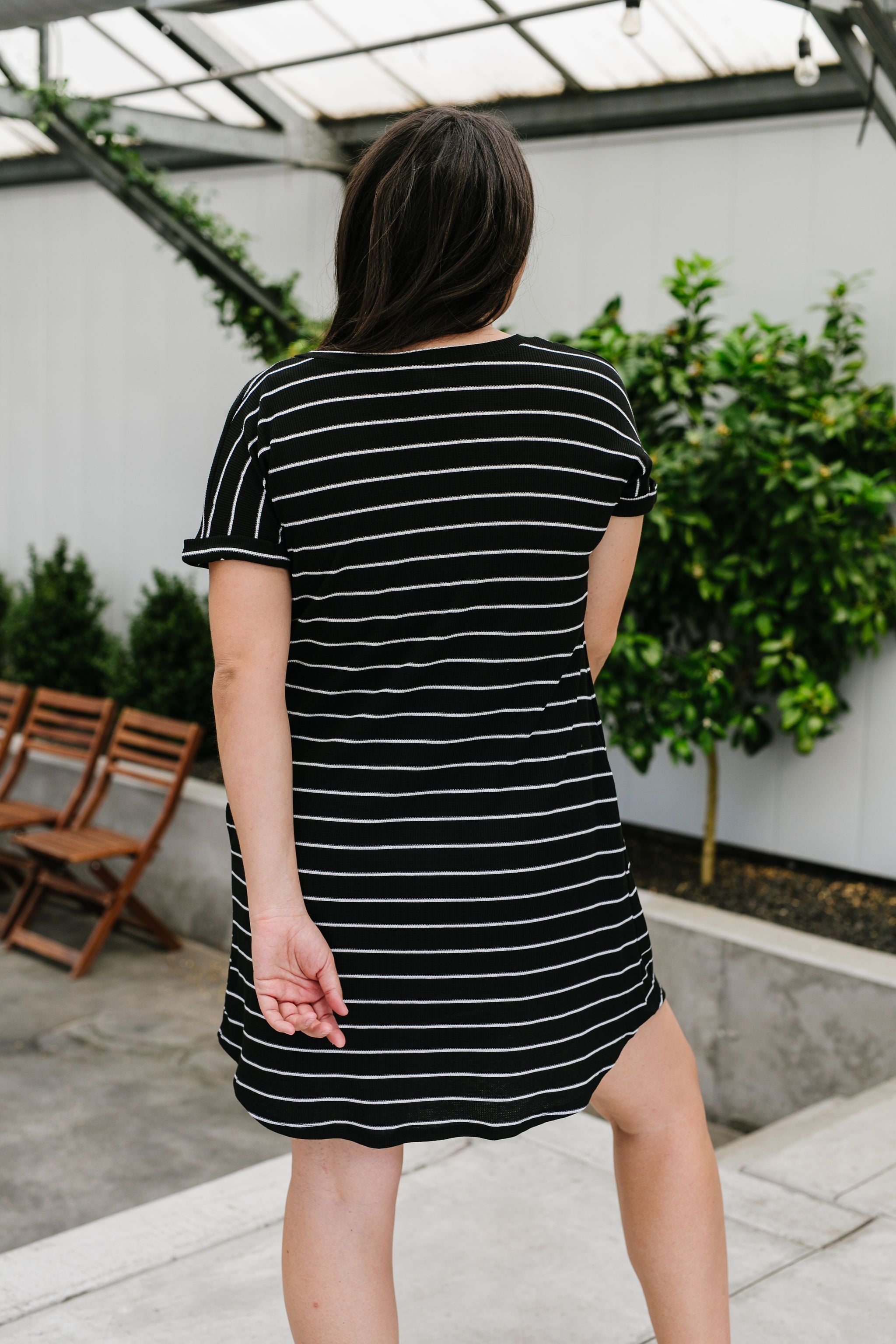 Just Skating By Striped T-Shirt Dress