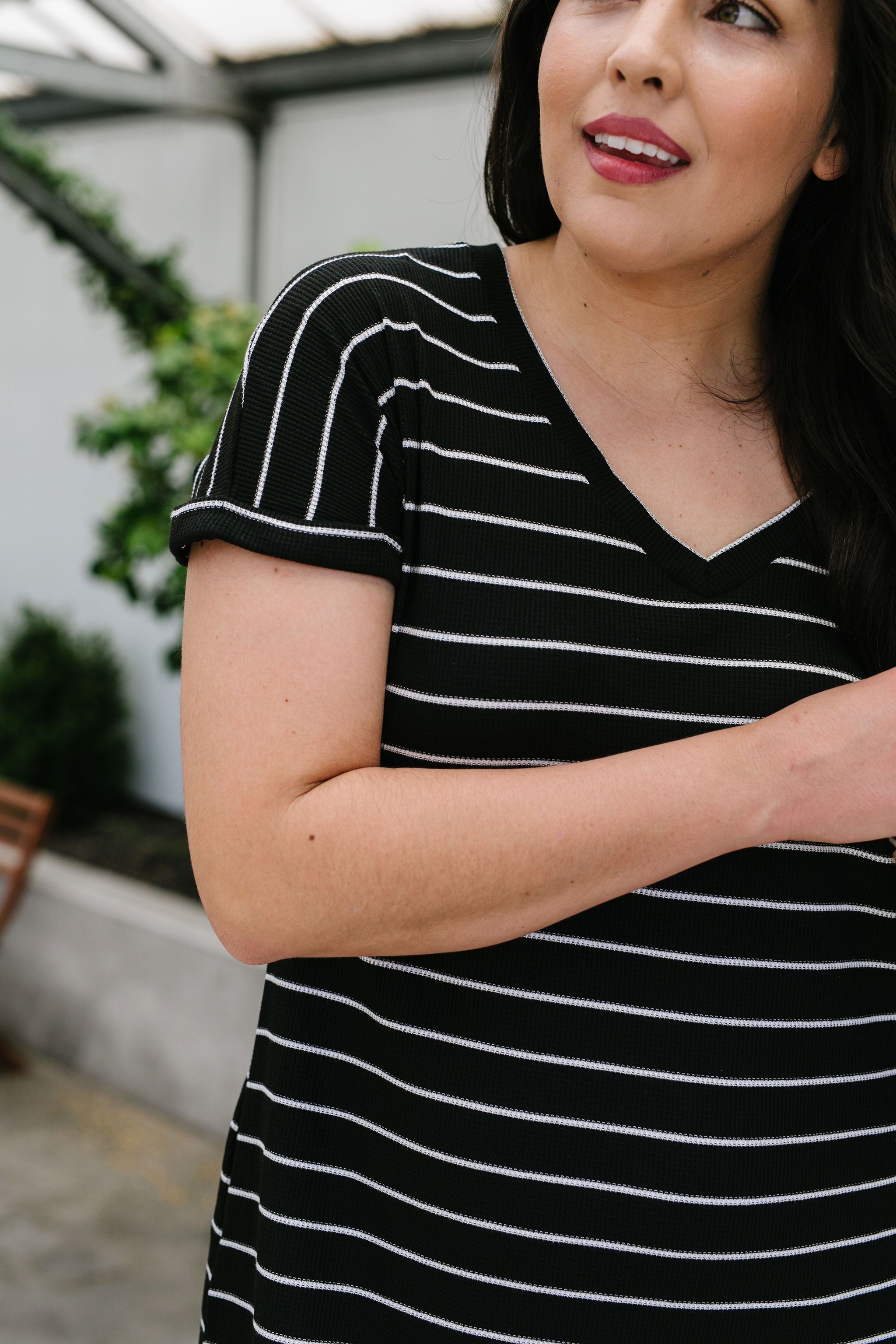 Just Skating By Striped T-Shirt Dress