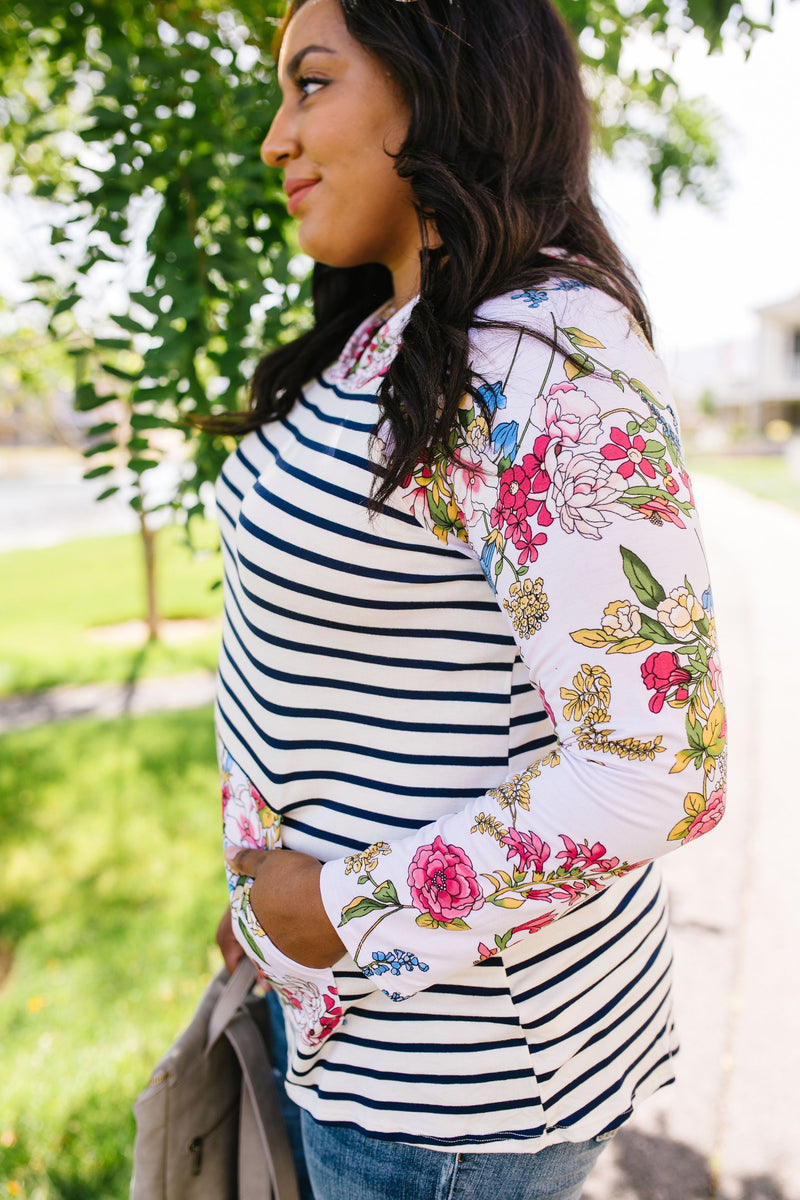 Kangaroo Pocket Full of Flowers Hoodie