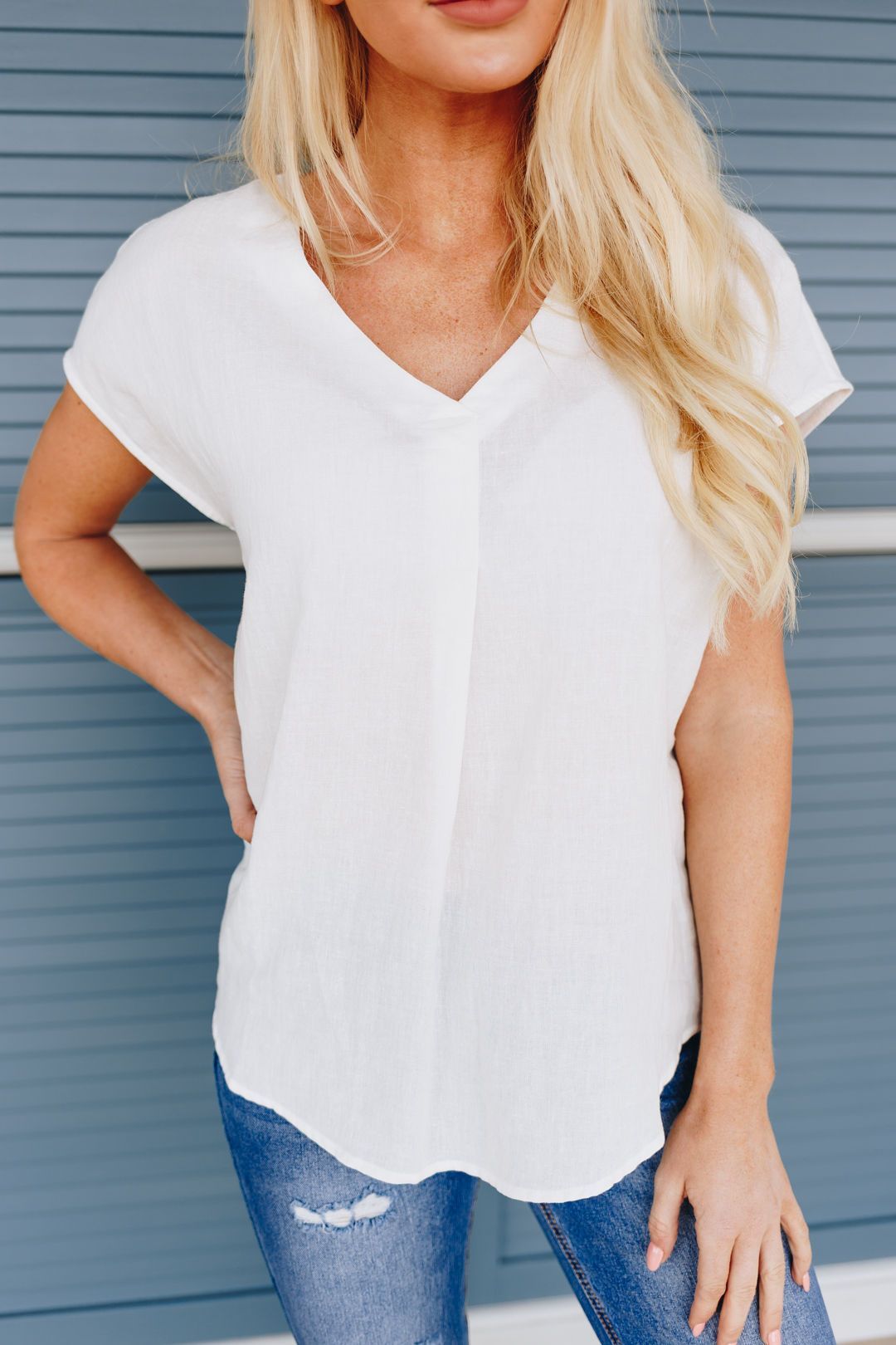 Laidback Linen V-Neck