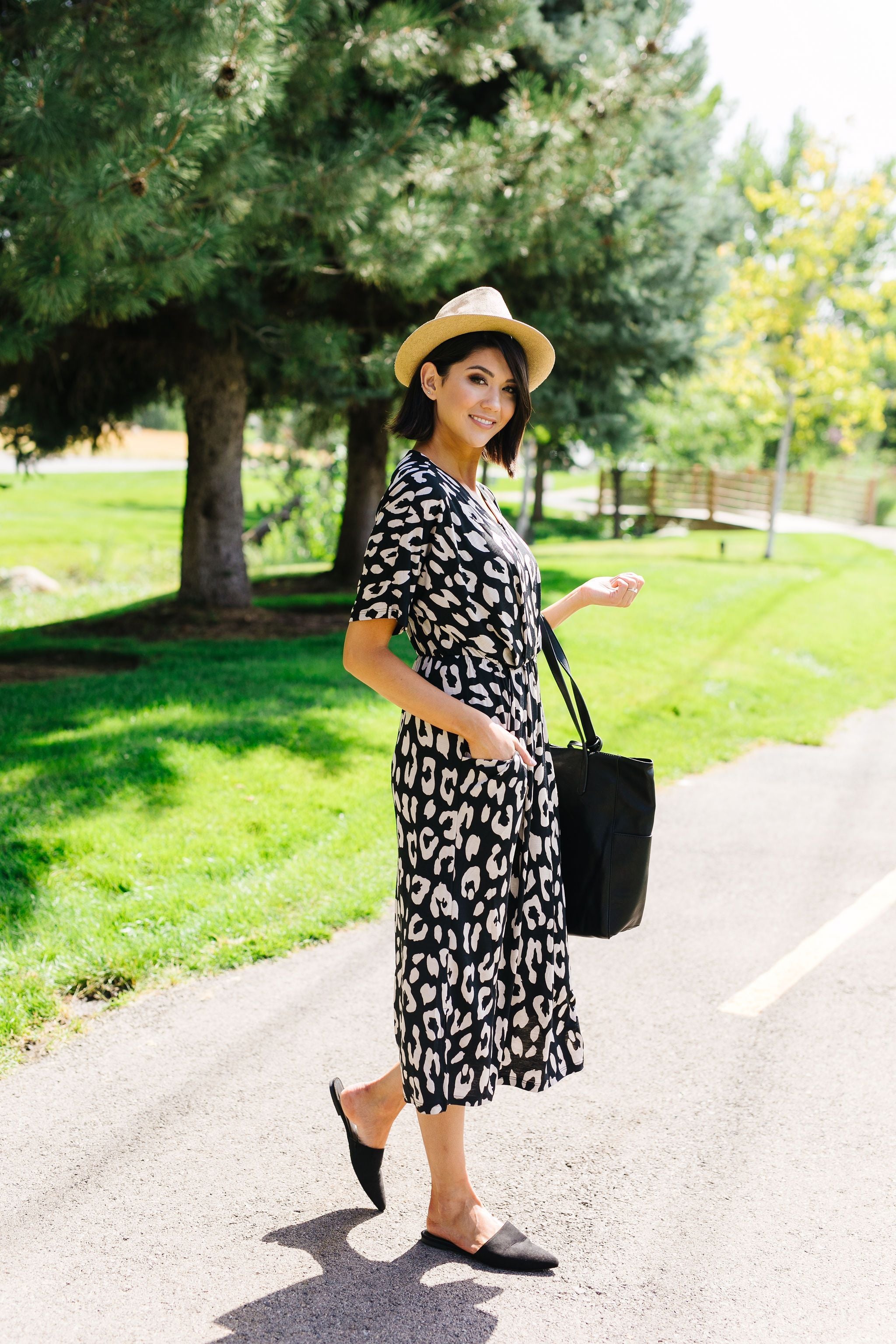 Leopard Print Kimono Dress