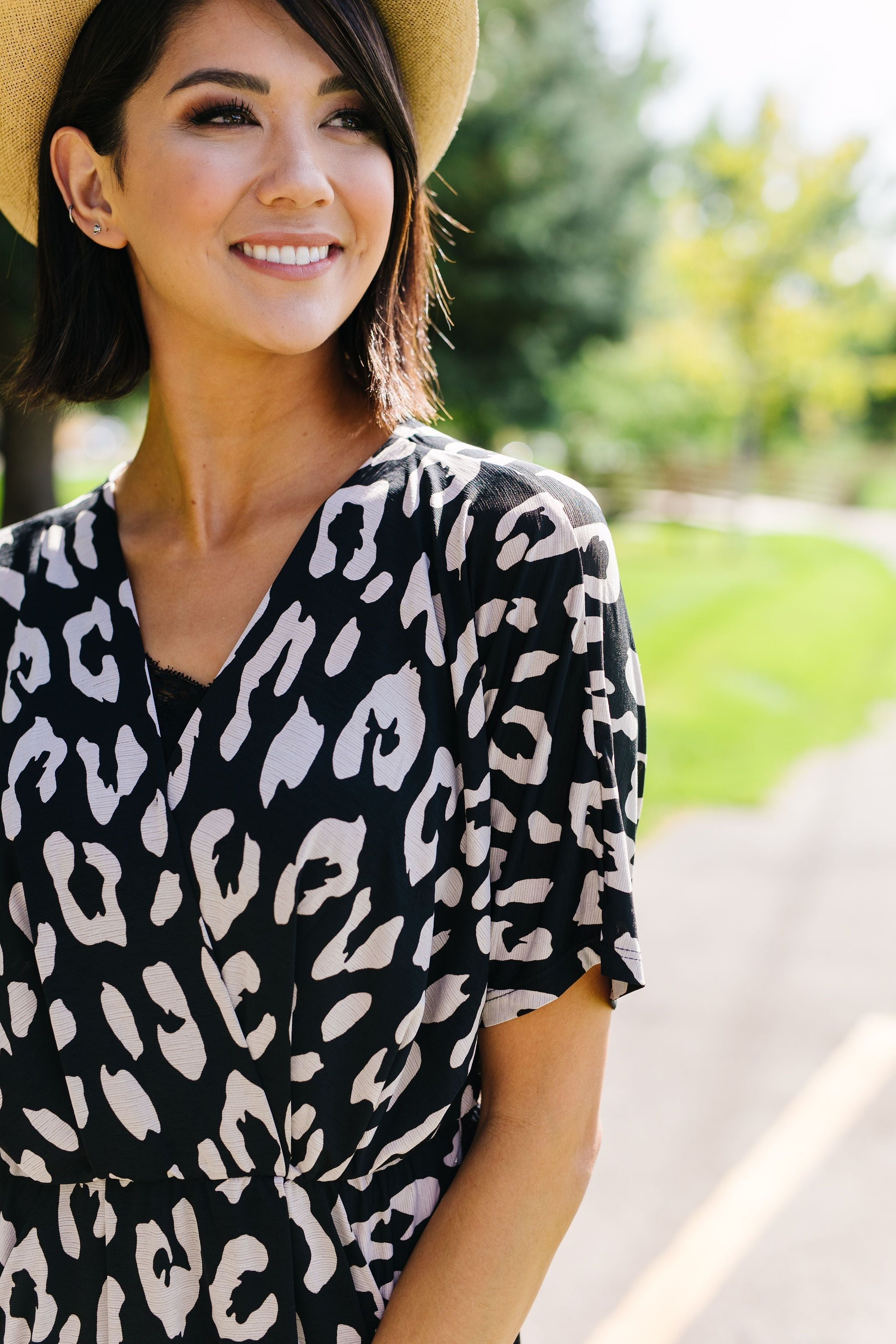 Leopard Print Kimono Dress