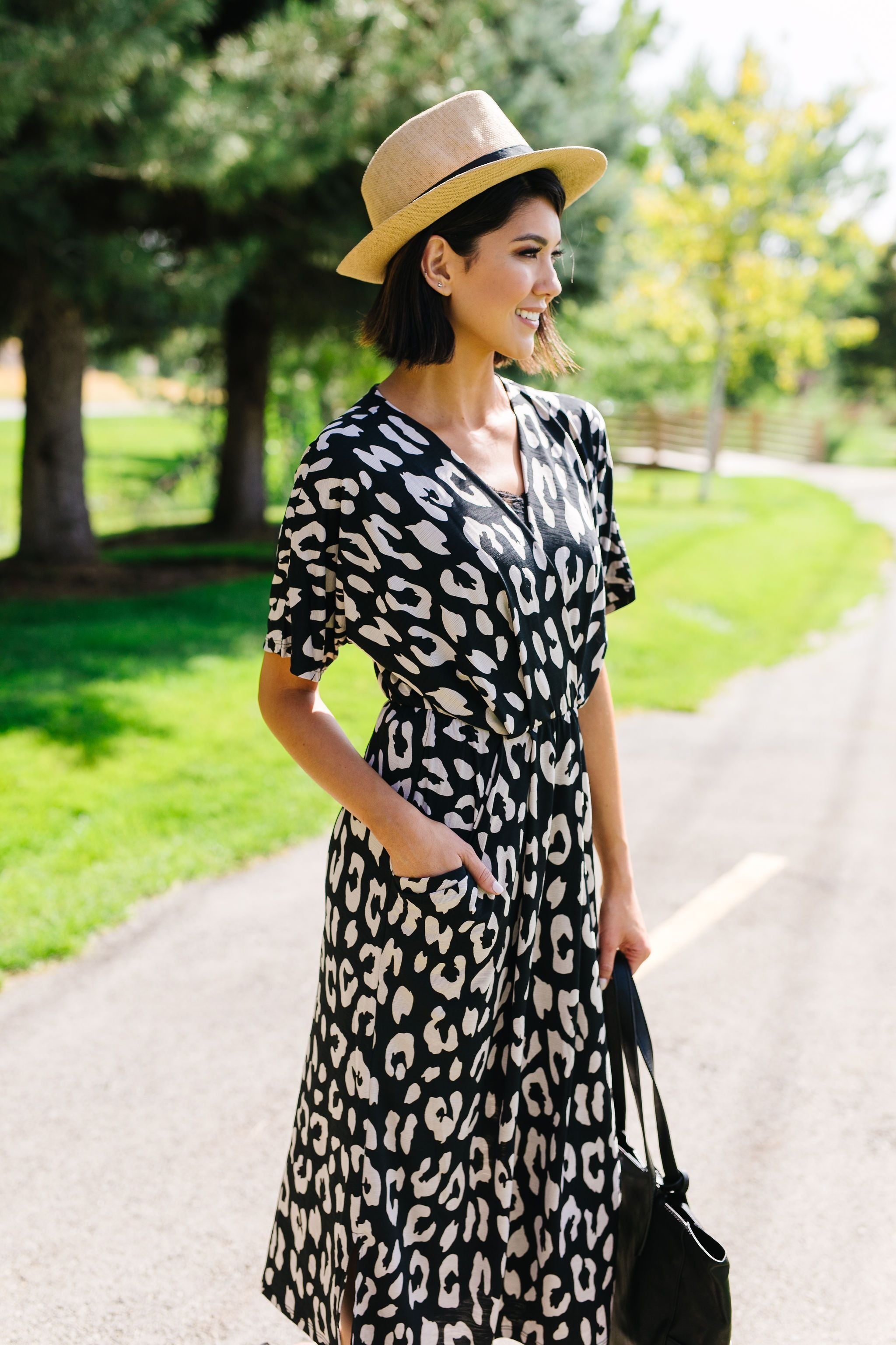 Leopard Print Kimono Dress