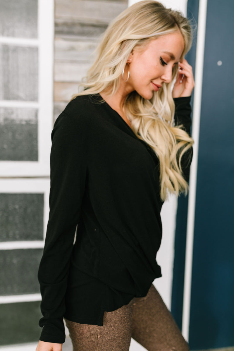 Let's Wrap Things Up Top In Black - ALL SALES FINAL