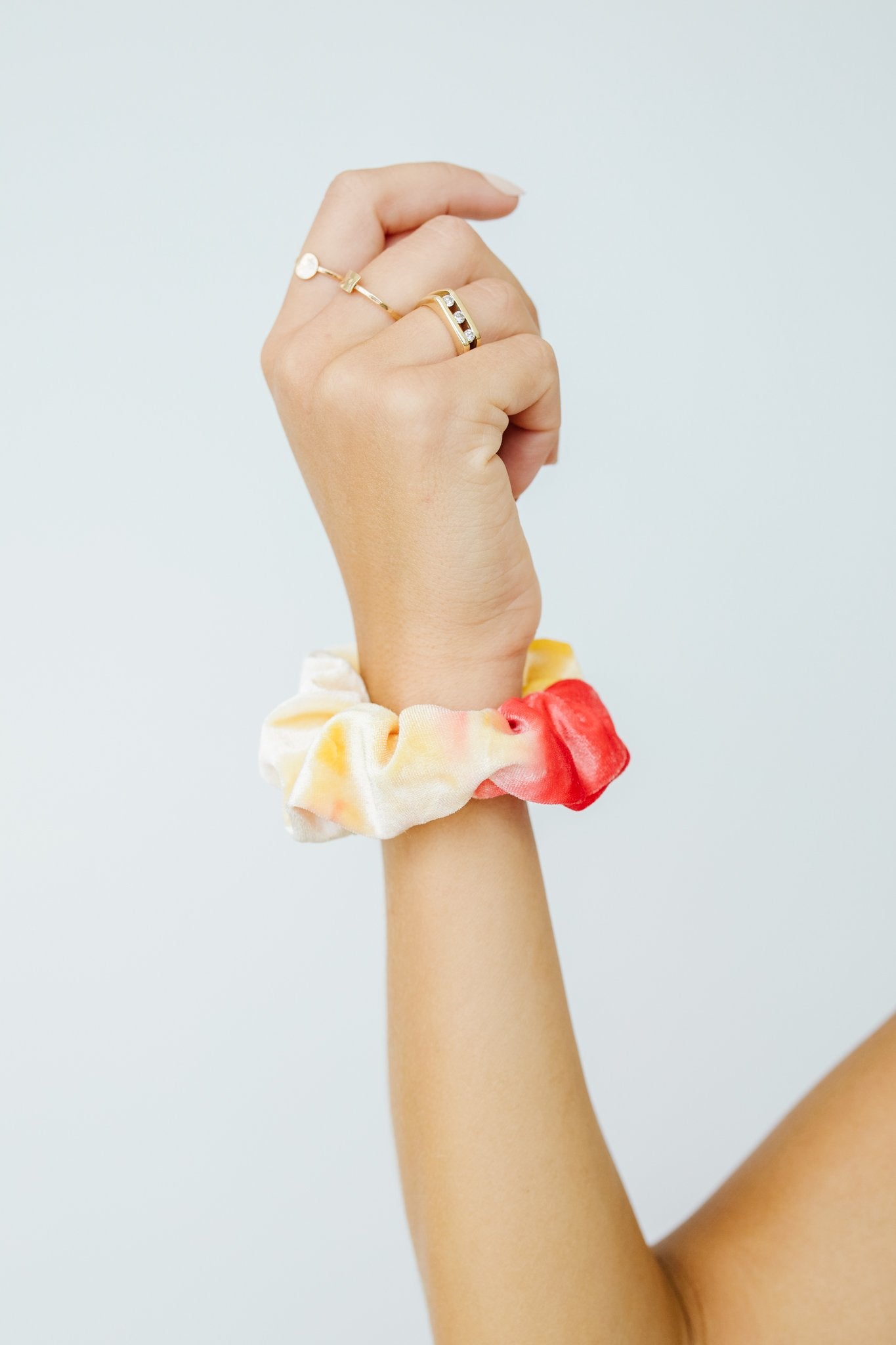 Life Saver Velvet Scrunchie In Red
