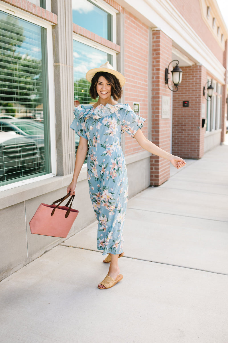 Lily Light Blue Romper