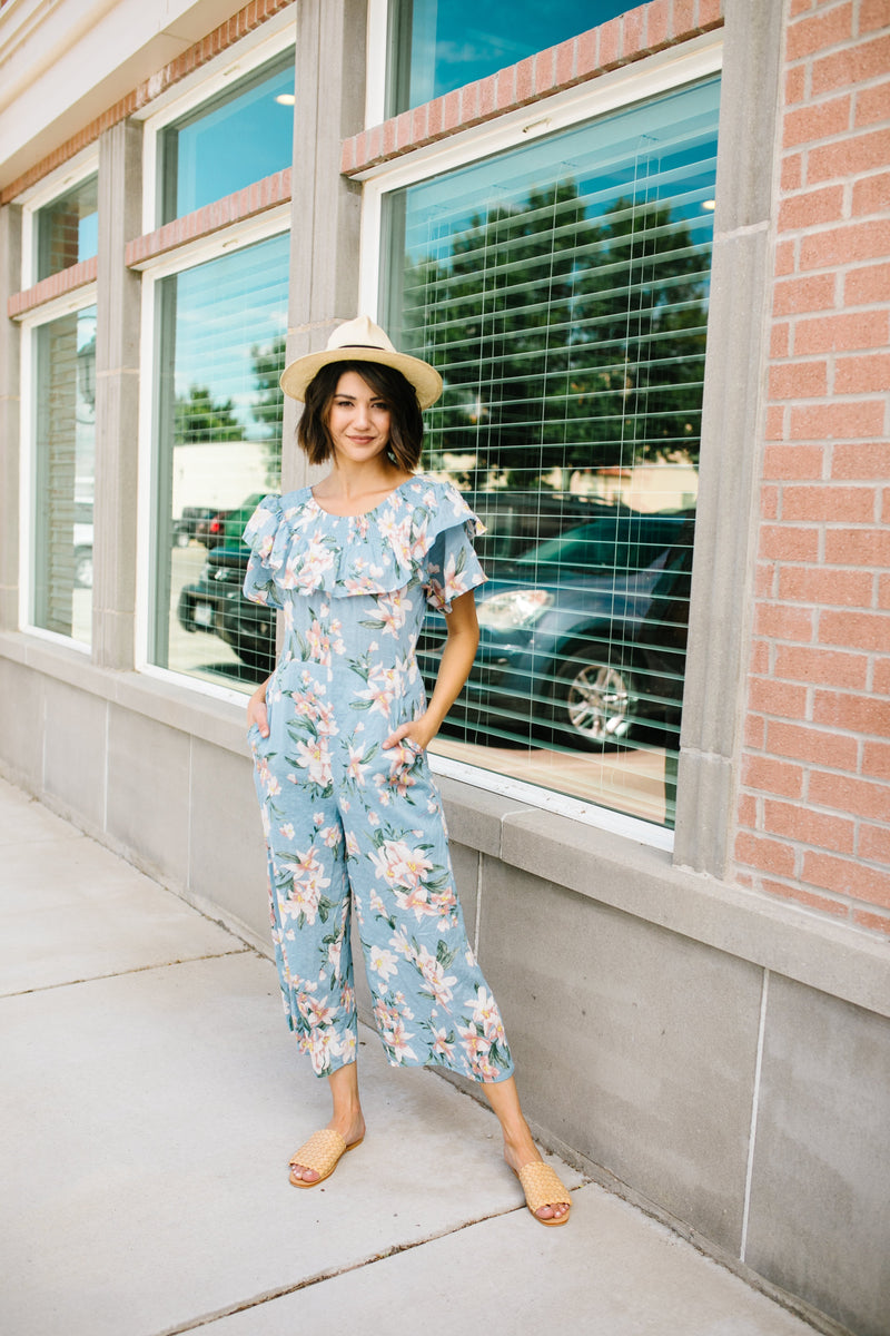 Lily Light Blue Romper