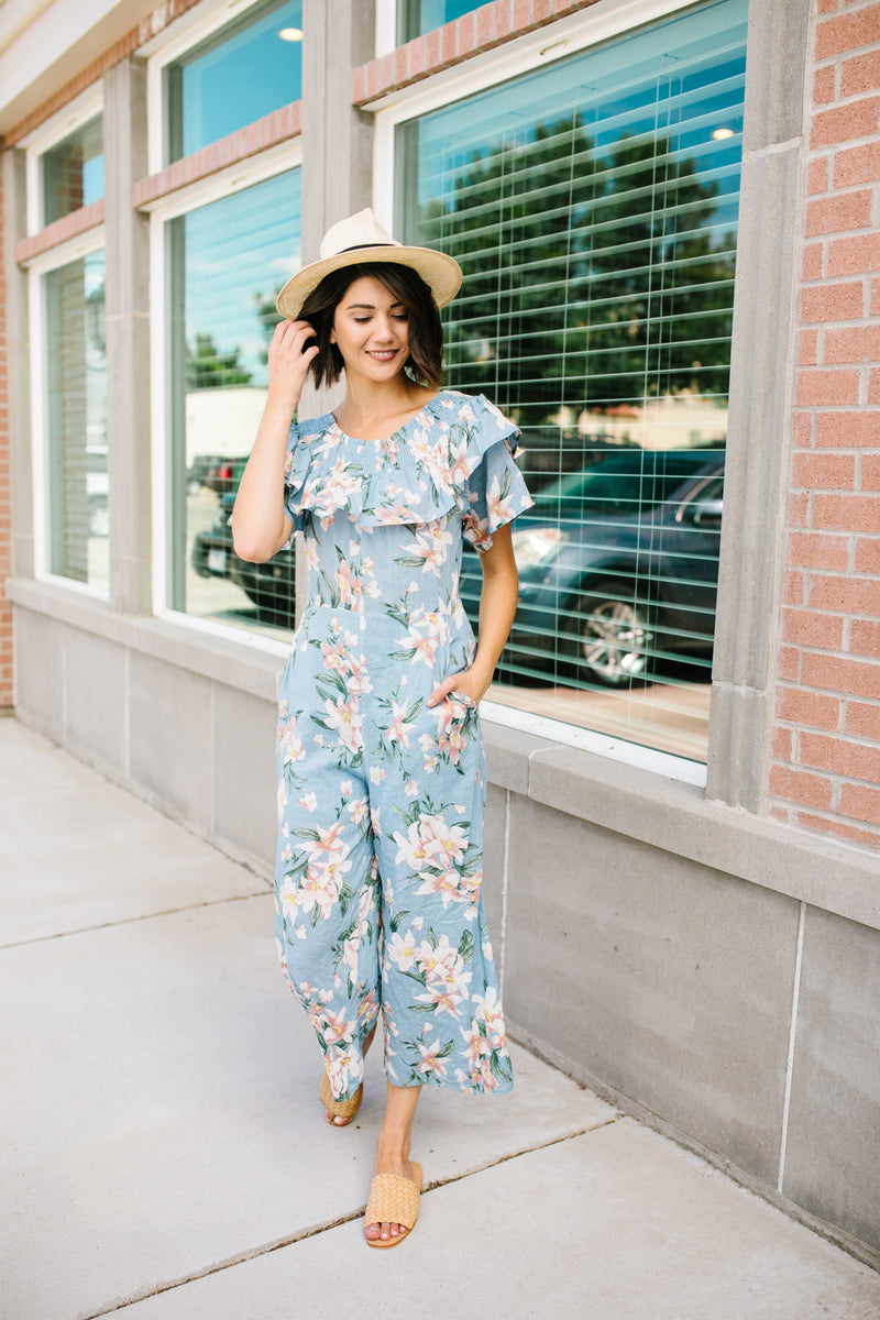 Lily Light Blue Romper