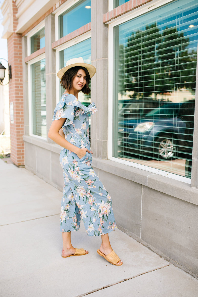 Lily Light Blue Romper