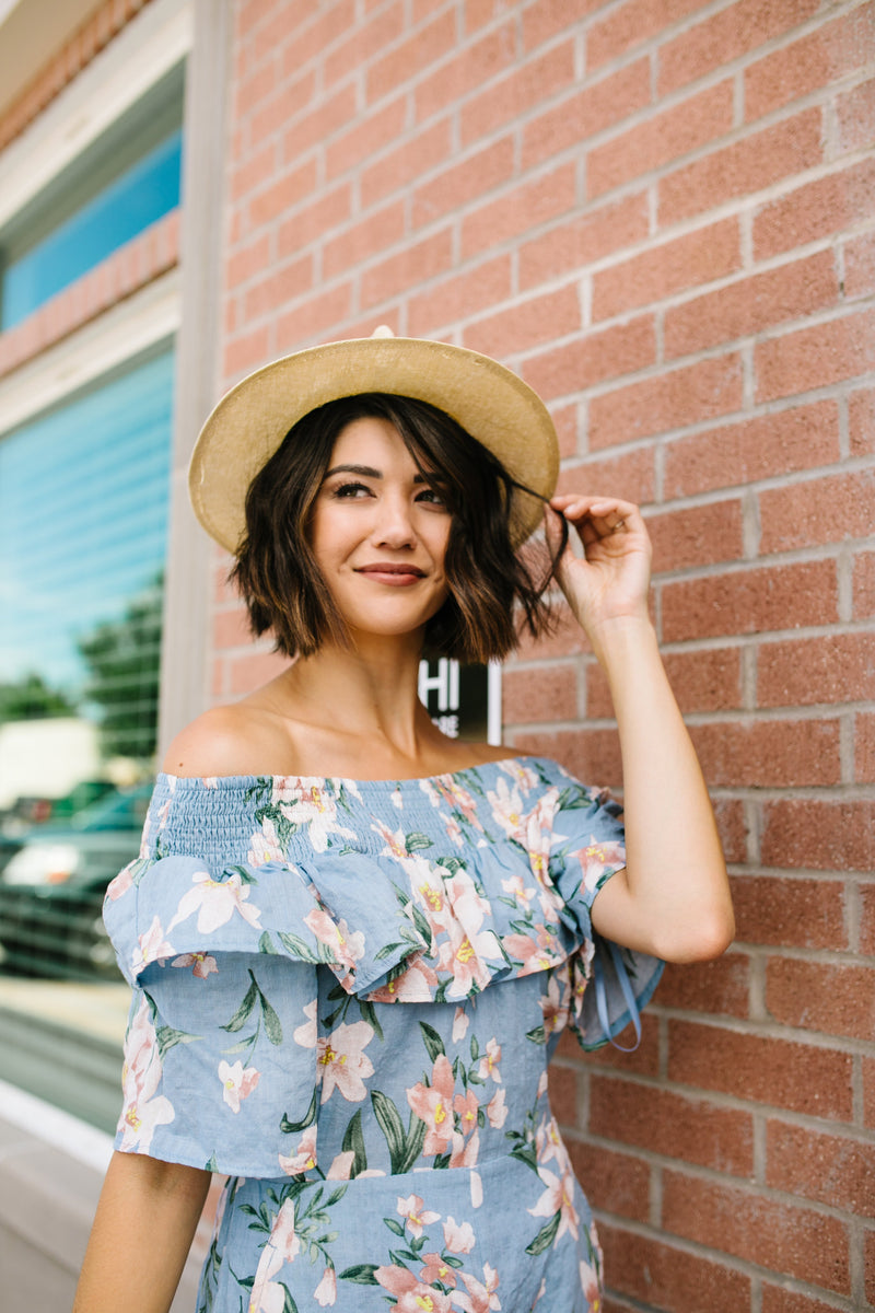 Lily Light Blue Romper