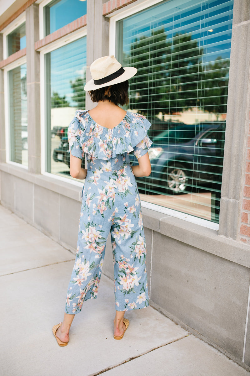 Lily Light Blue Romper