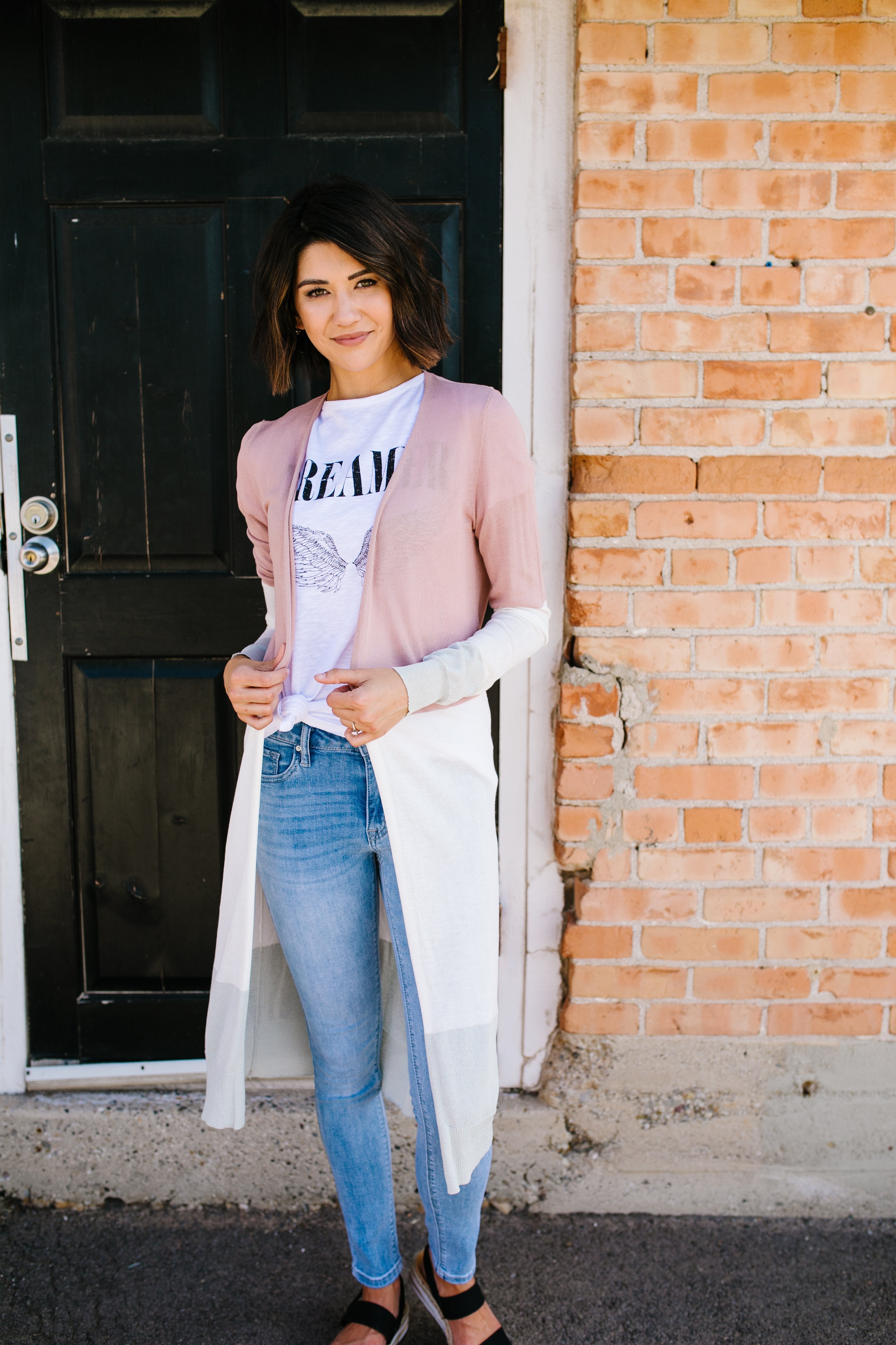 Long And Lean Color Block Cardigan