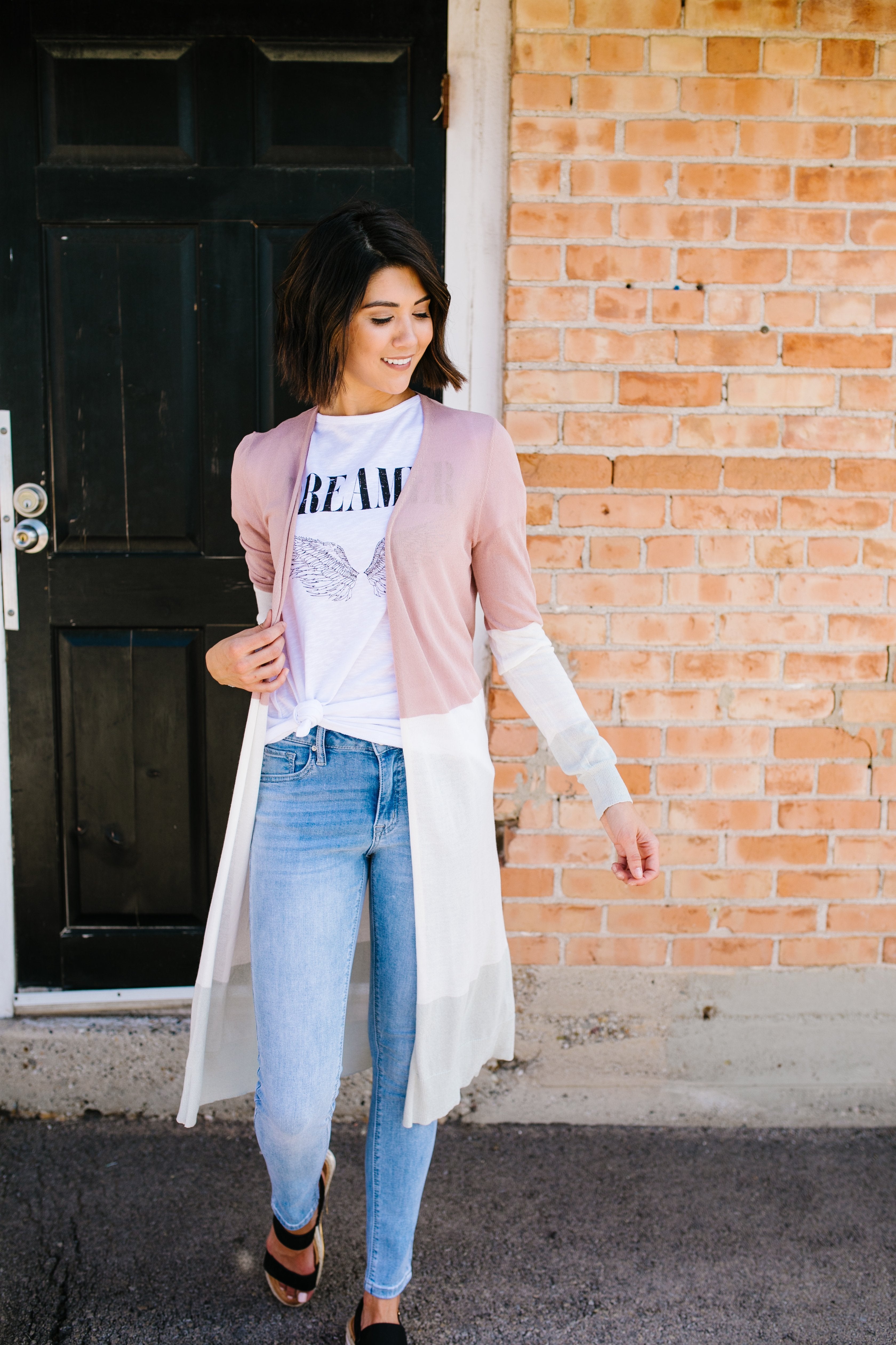 Long And Lean Color Block Cardigan