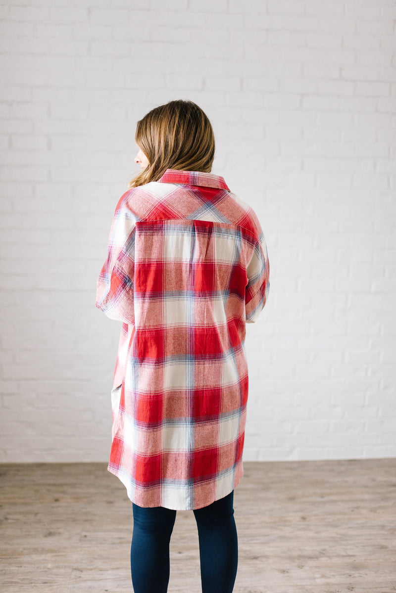 Mad About Plaid Tunic in Red