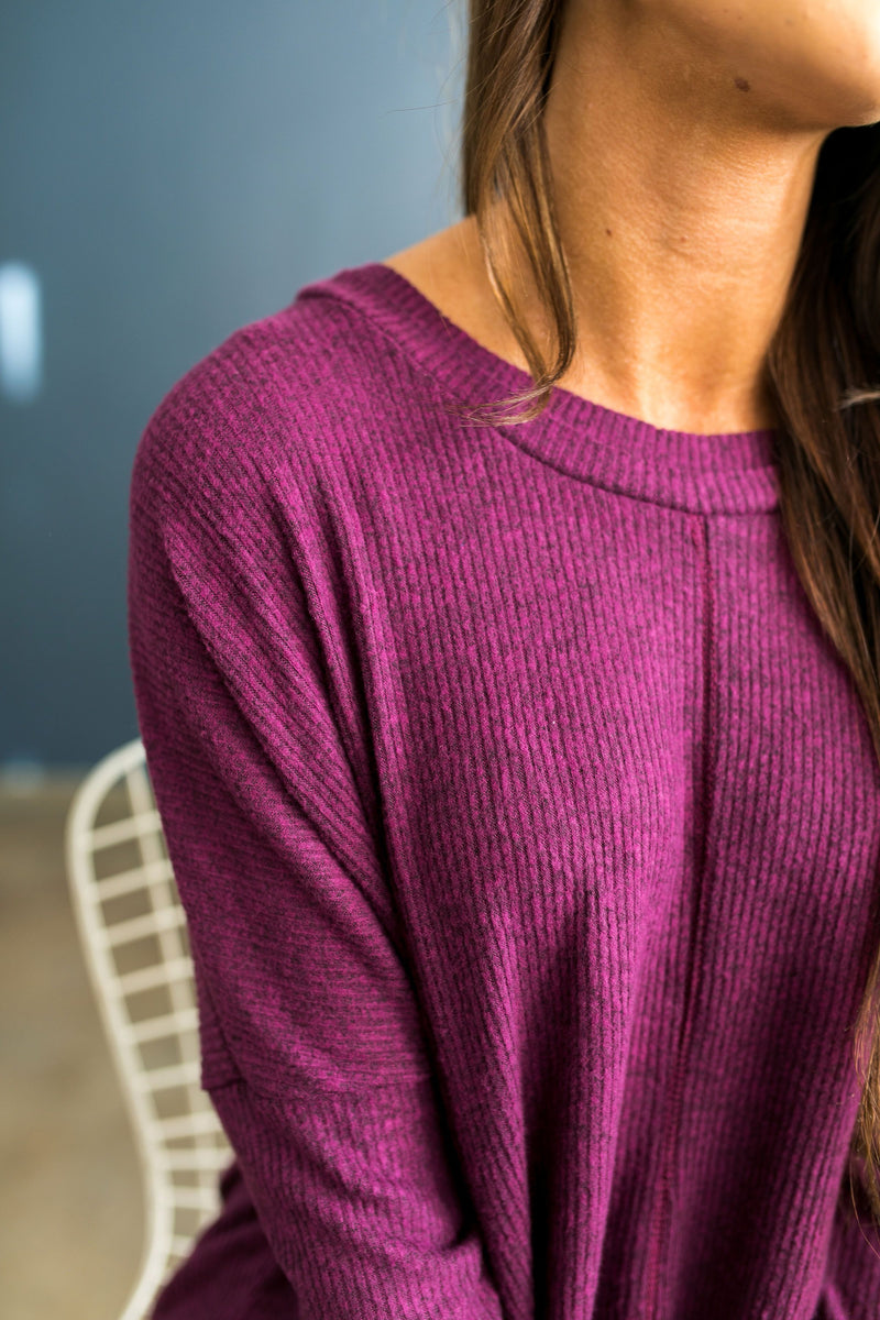 Magnificent Magenta Soft Ribbed Top