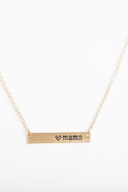 Mama Gold Bar Necklace