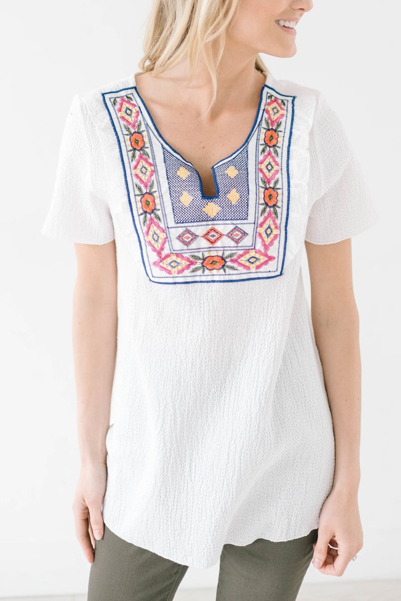 Maria Embroidered Top