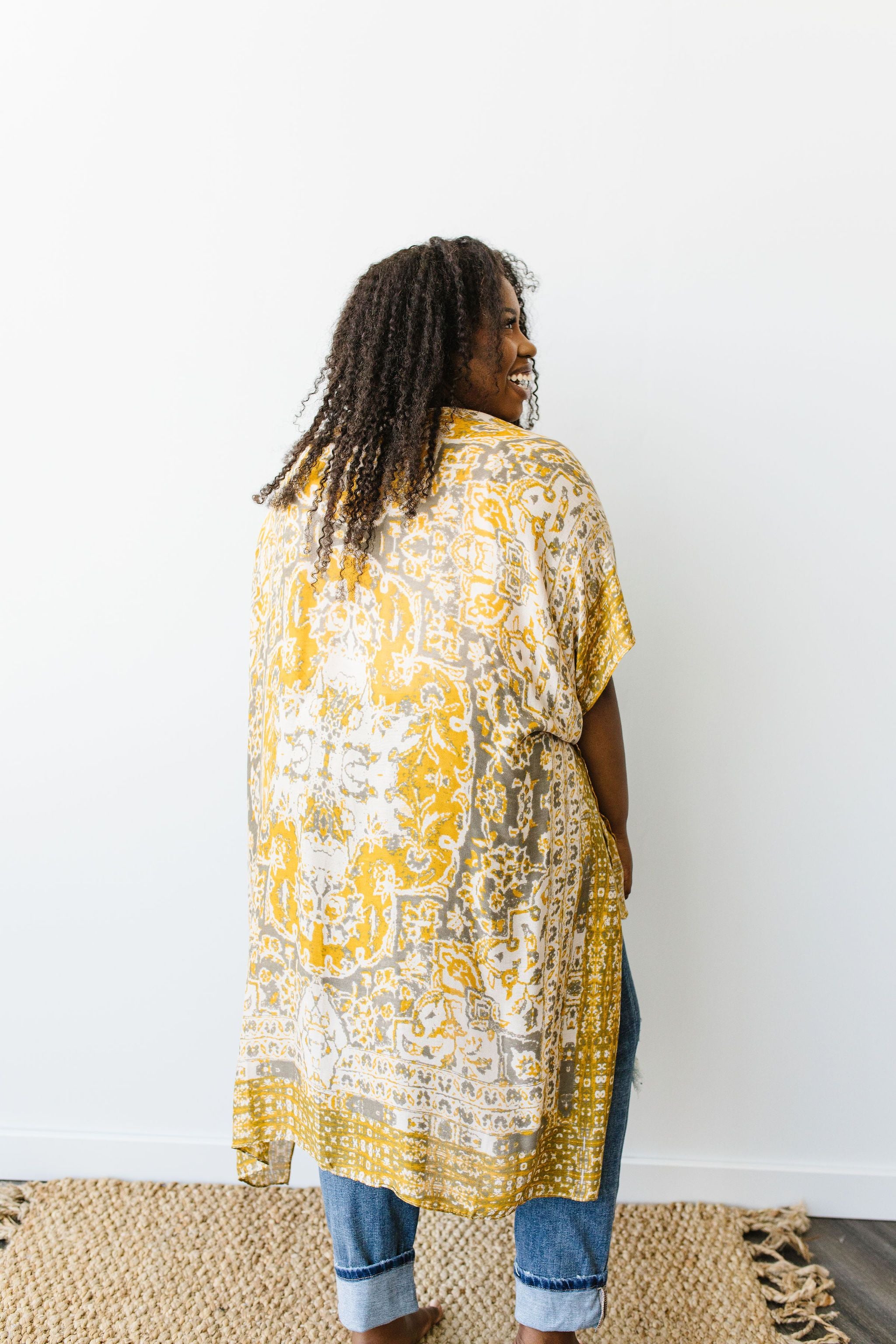 Marvelous Mandala Kimono In Gold