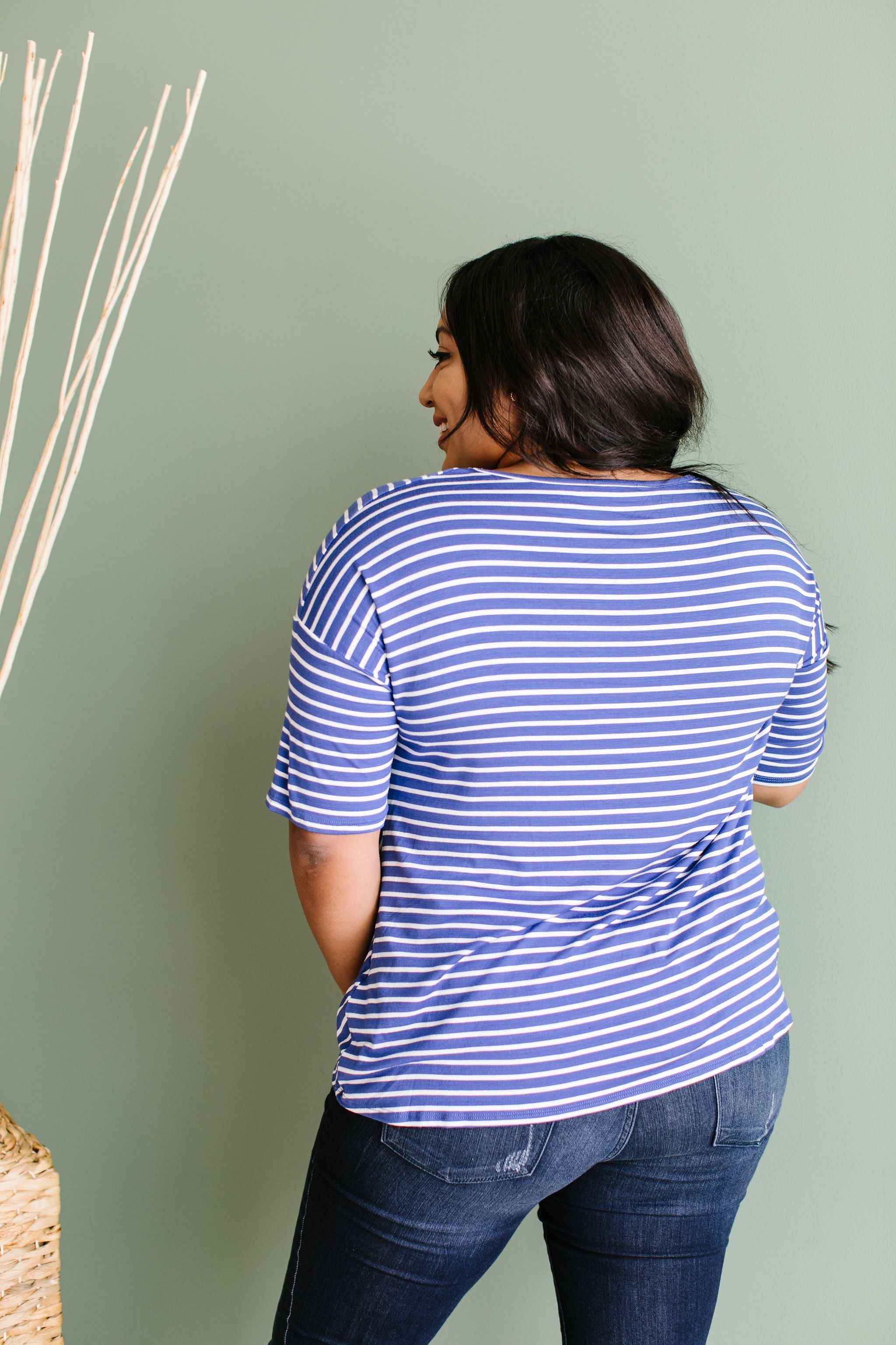 Meeting On The Homefront Top In Cornflower