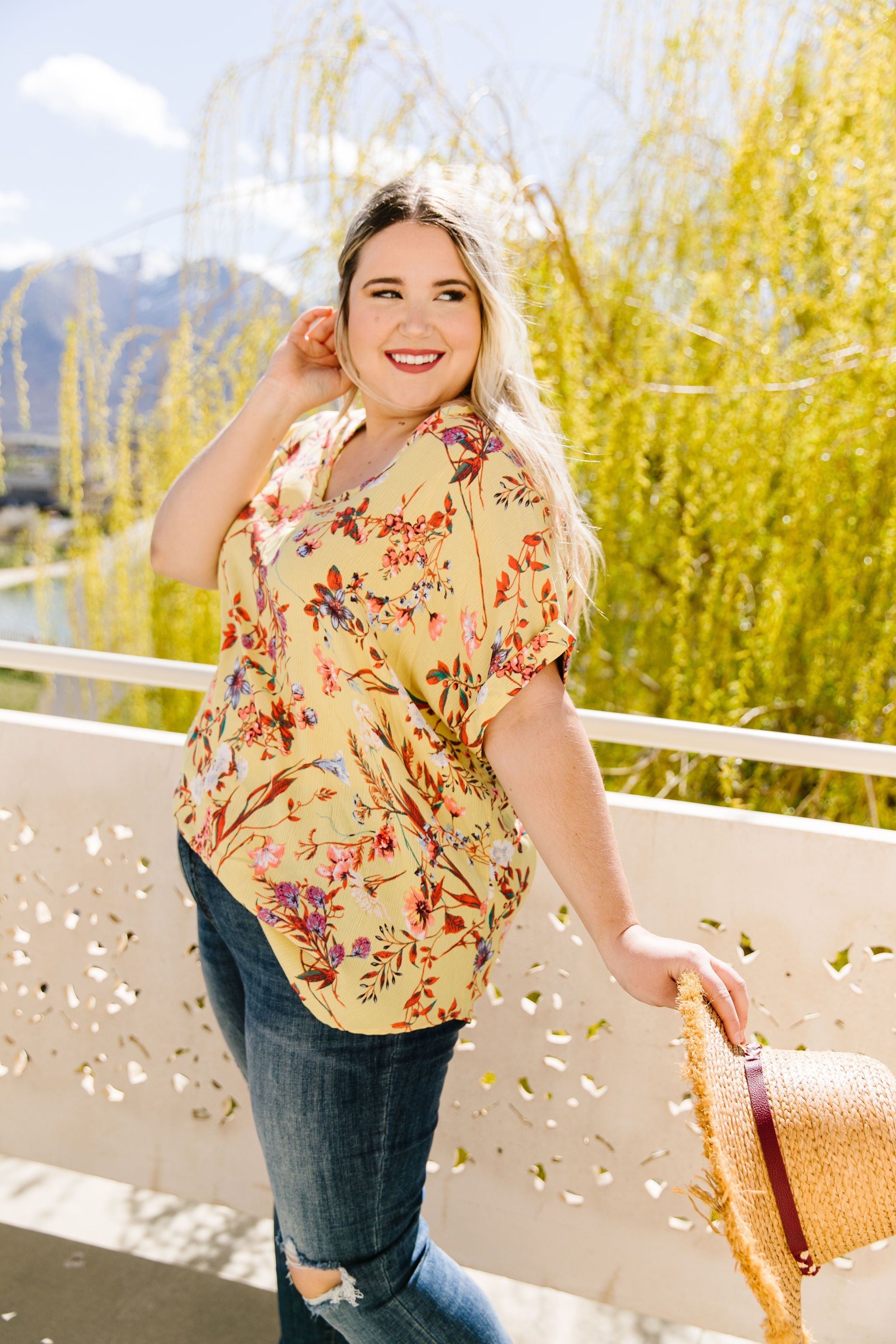 Mellow Yellow Floral Fantasy Blouse
