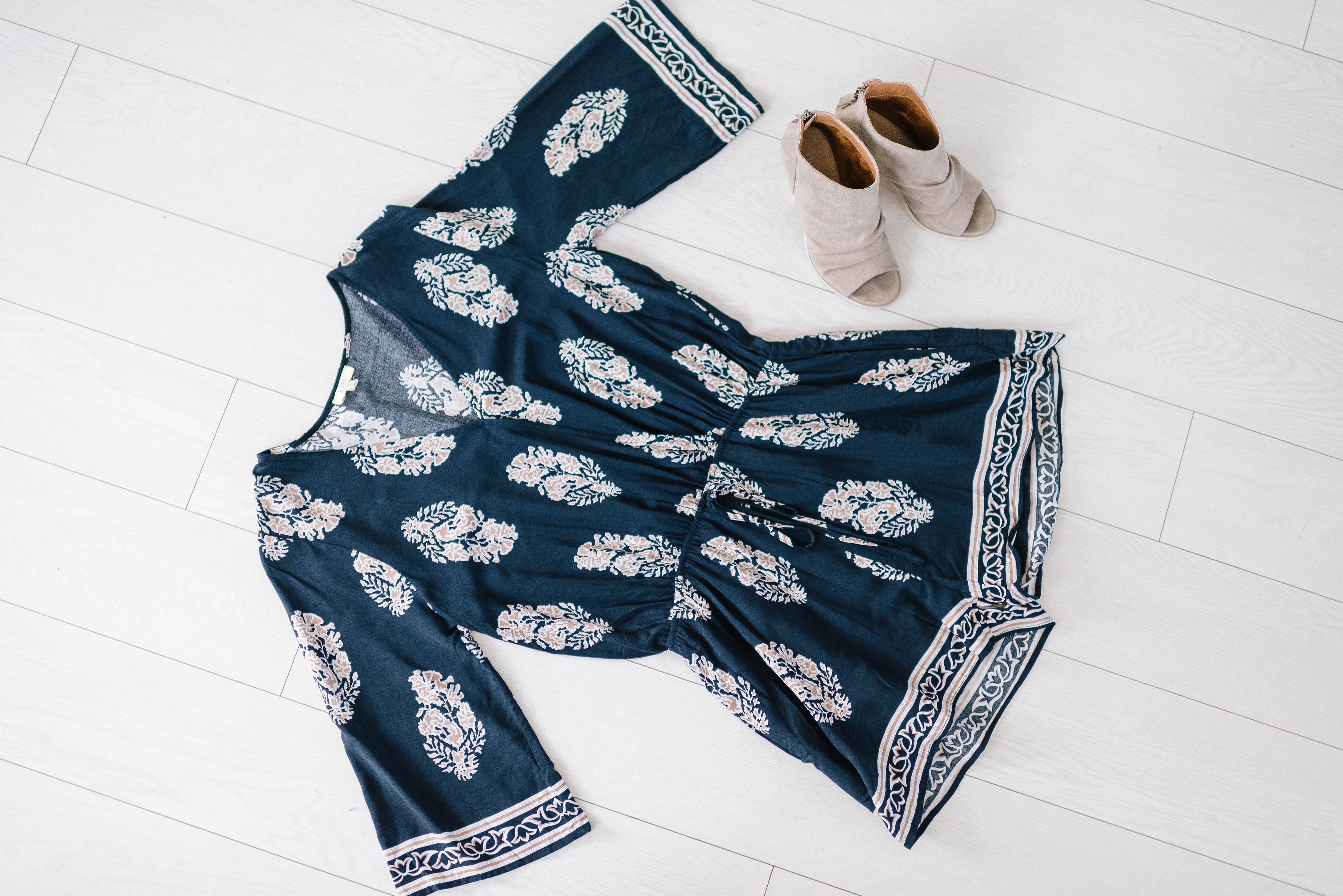 Mercer Navy Romper