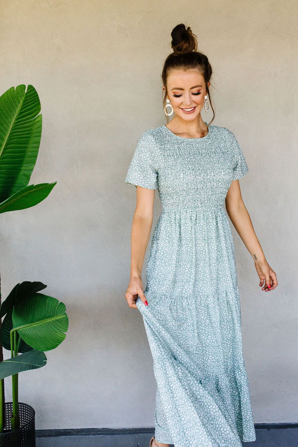 Mint Julep Smocked Dress