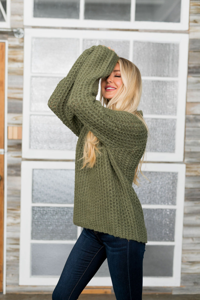 Mock Neck Two Toned Sweater