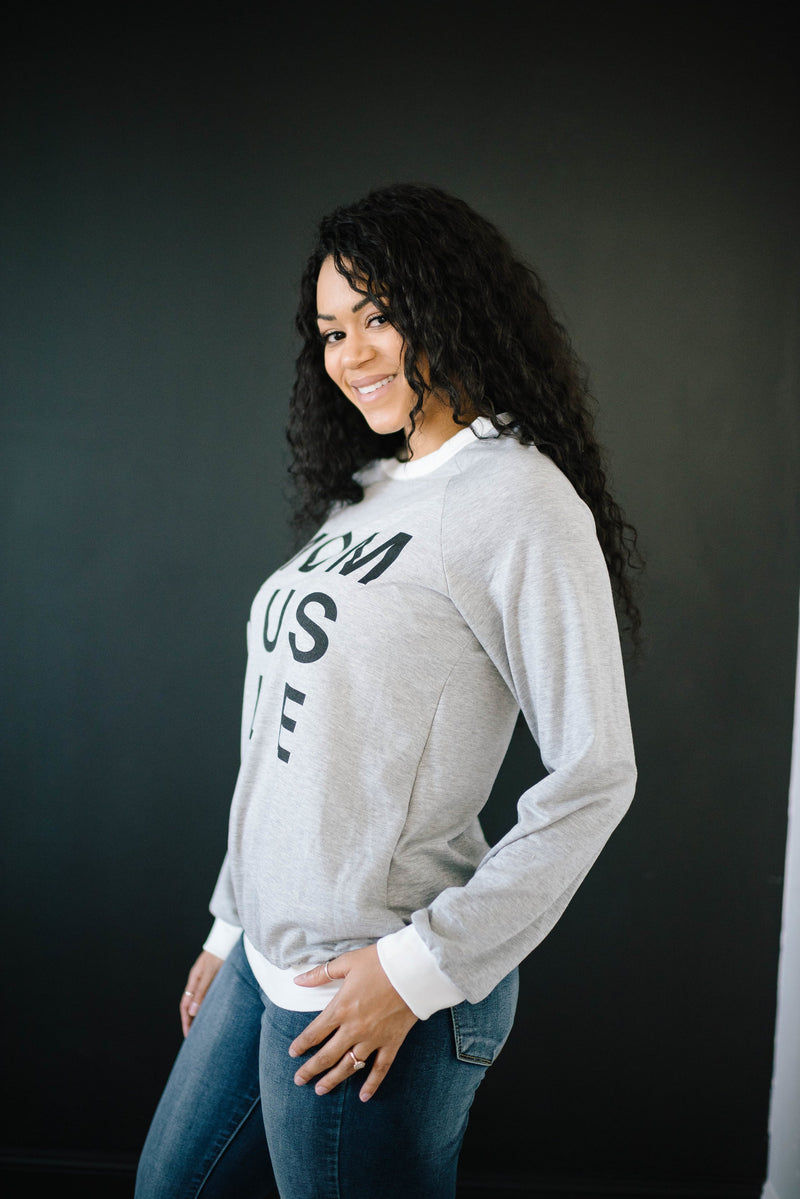 Mom Hustle in Gray