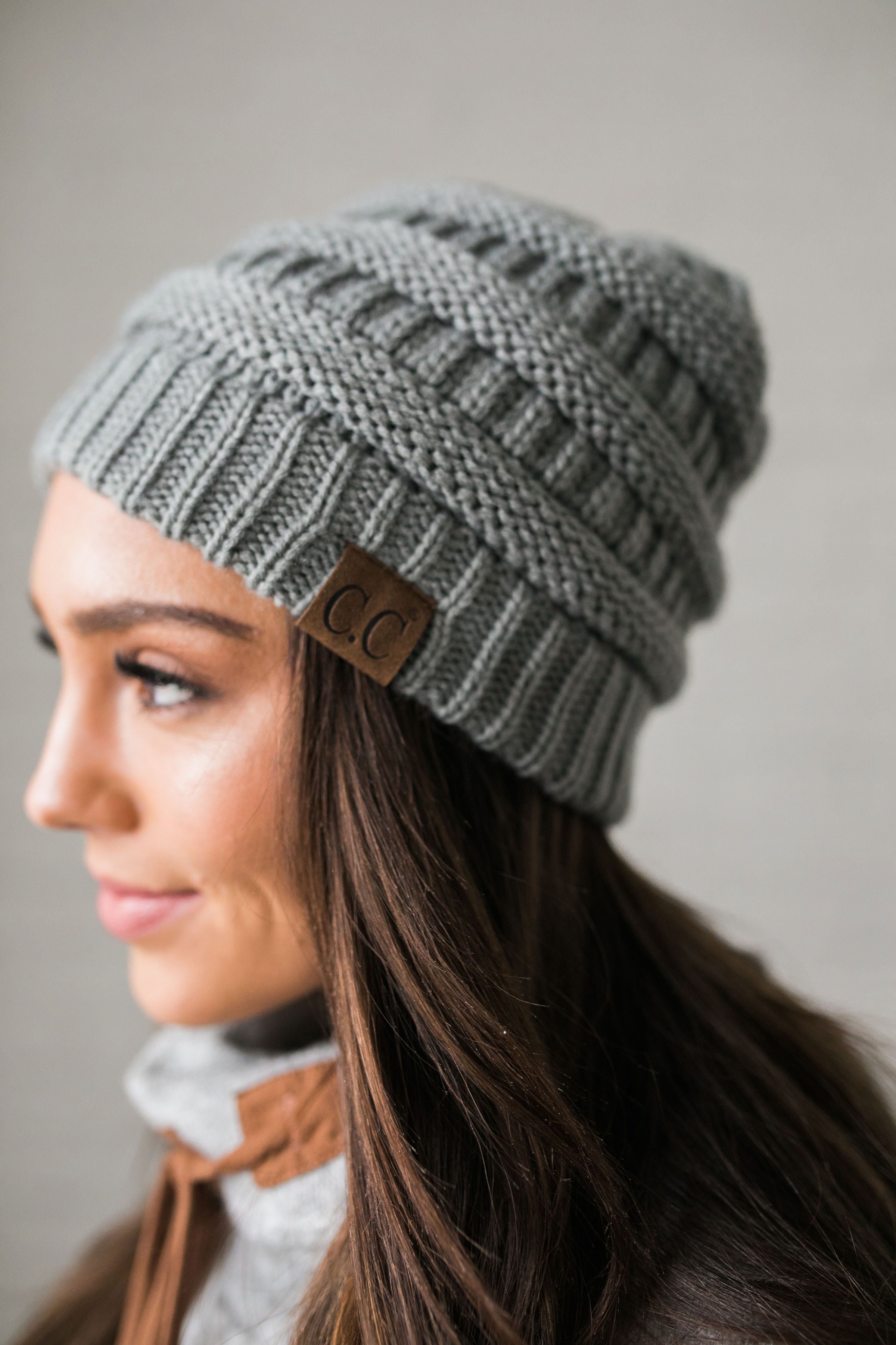 Nifty Knit Beanie In Natural Gray