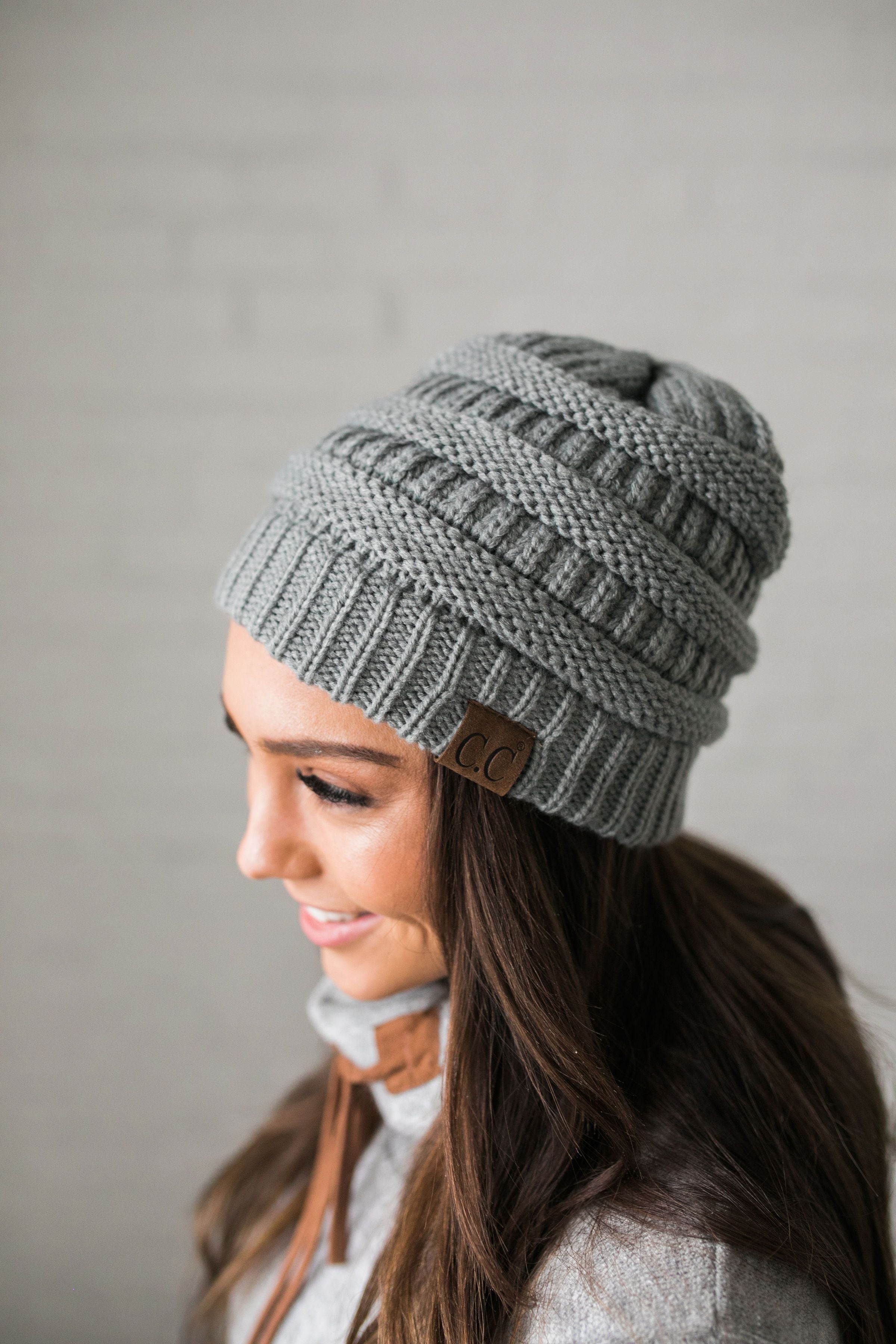 Nifty Knit Beanie In Natural Gray