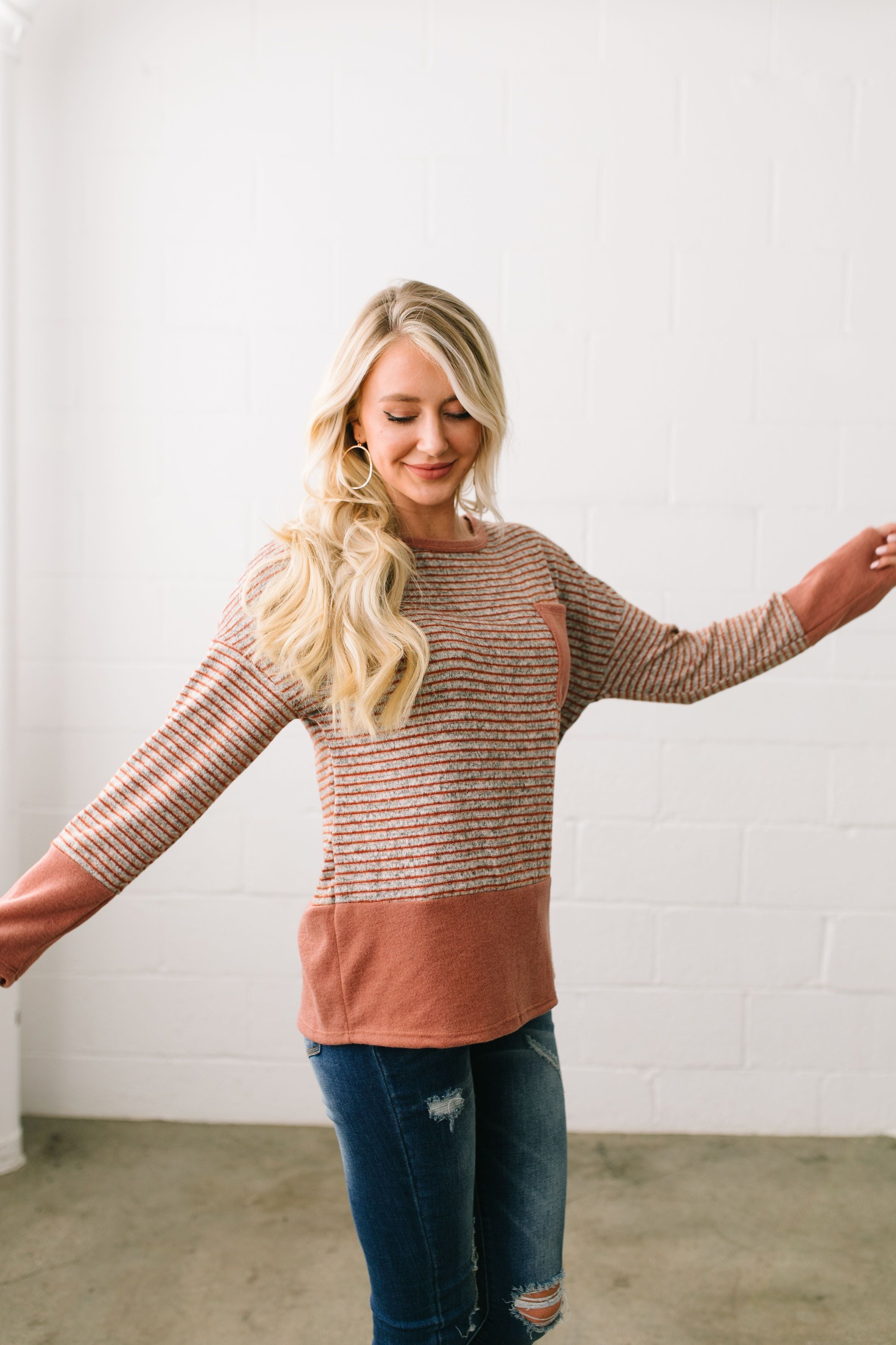 No Rust For The Weary Color Block Top - ALL SALES FINAL