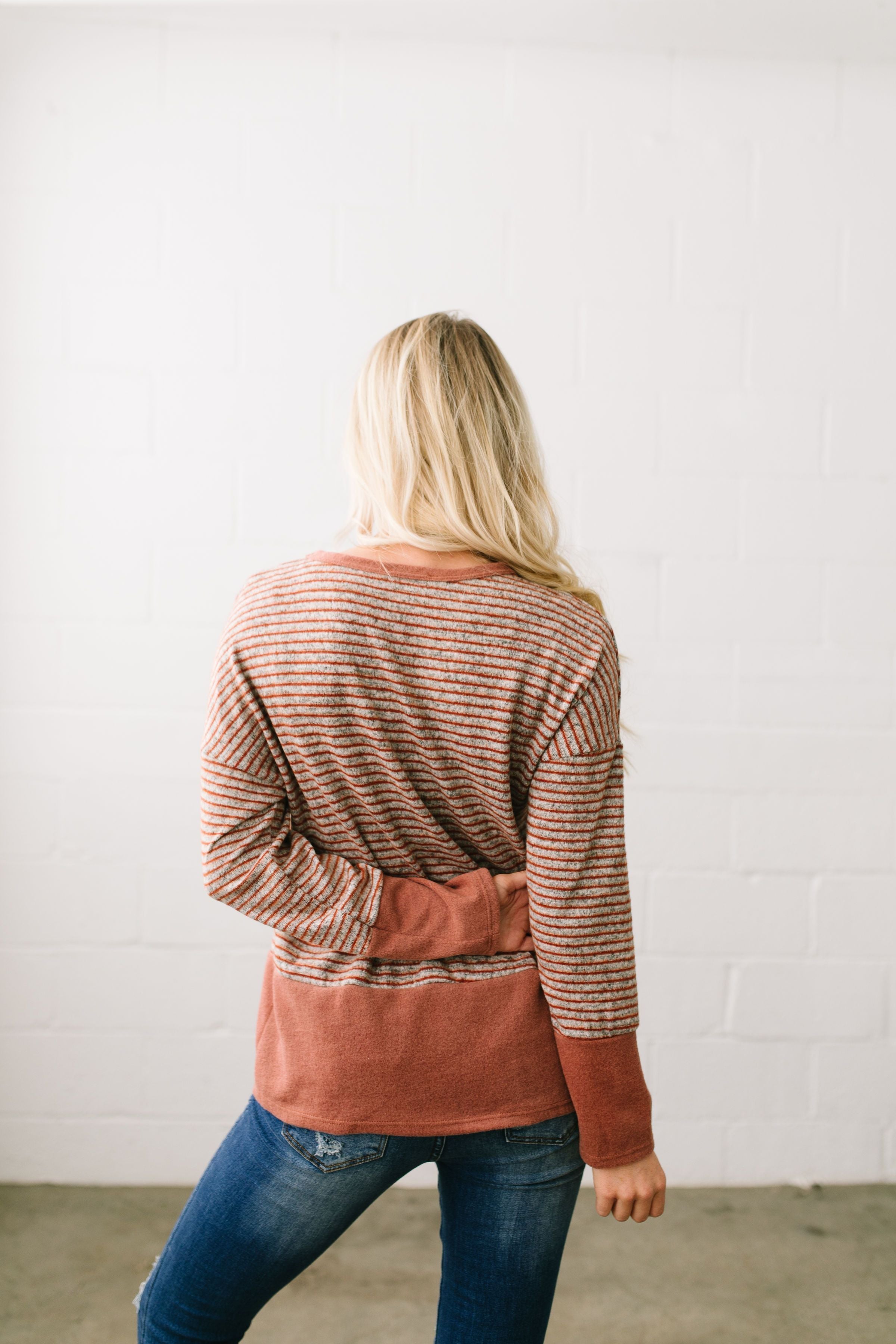 No Rust For The Weary Color Block Top - ALL SALES FINAL
