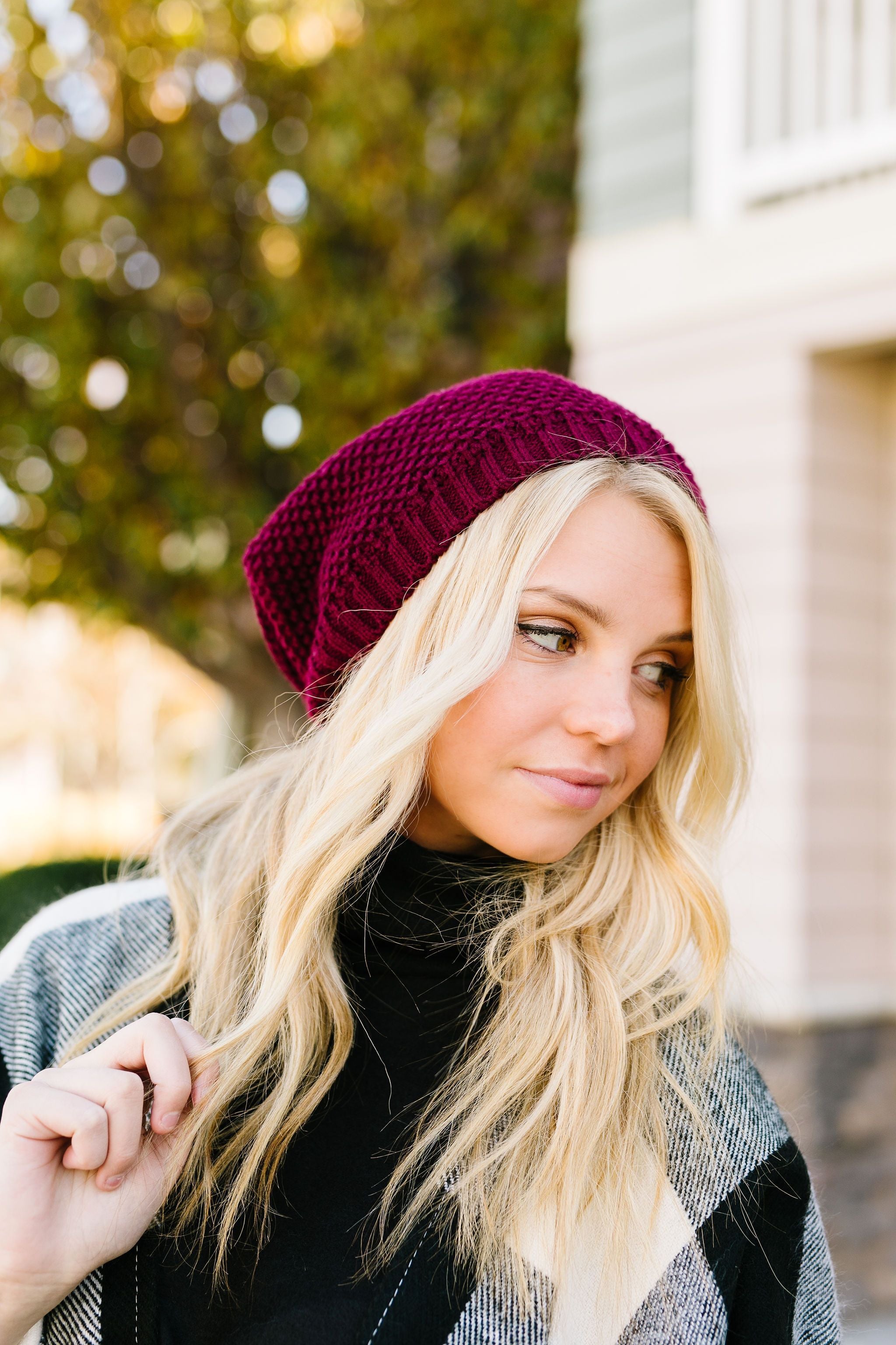 No Slouch Burgundy Beanie