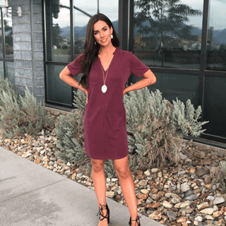 Northwest Knit Dress in Burgundy